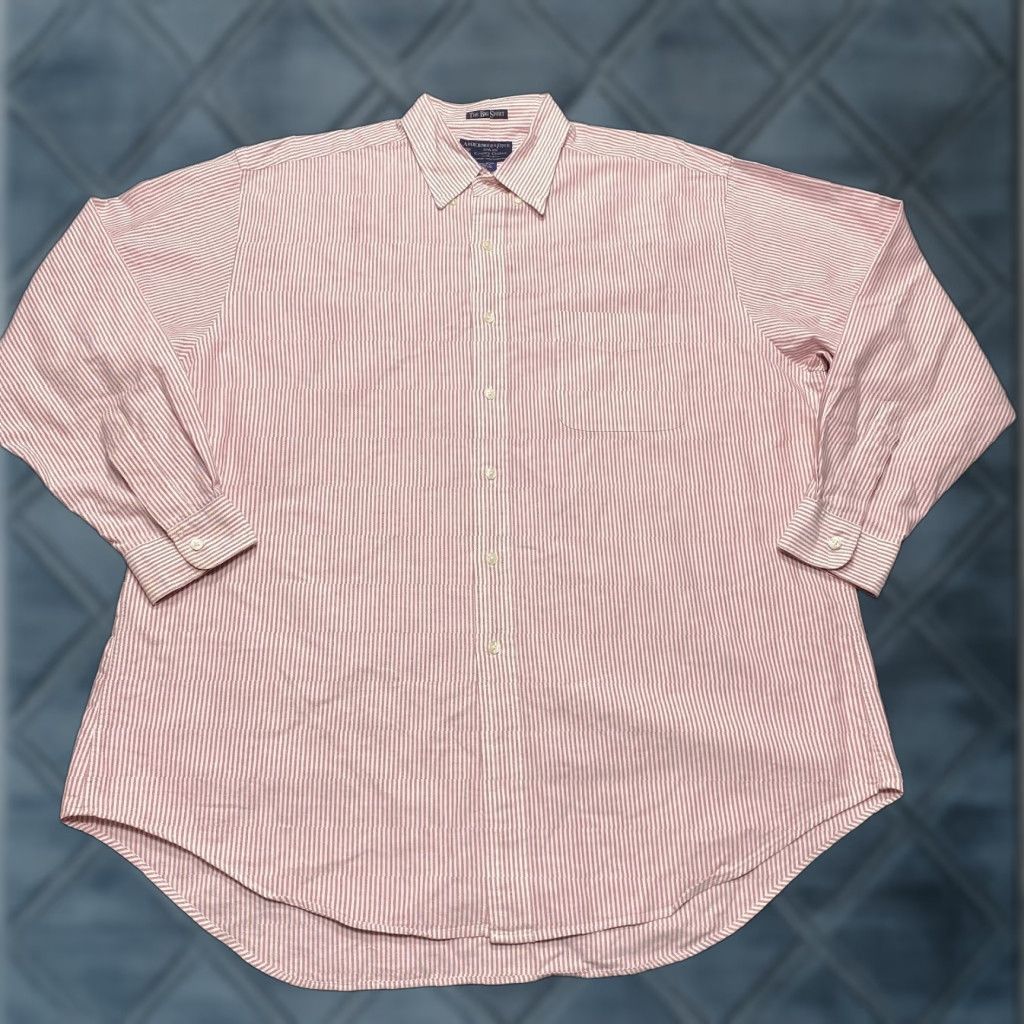 Abercrombie & Fitch VINTAGE Abercrombie & Fitch Shirt Men XL Pink Striped Button Long Sleeve Oxford Size US XL / EU 56 / 4 - 1 Thumbnail