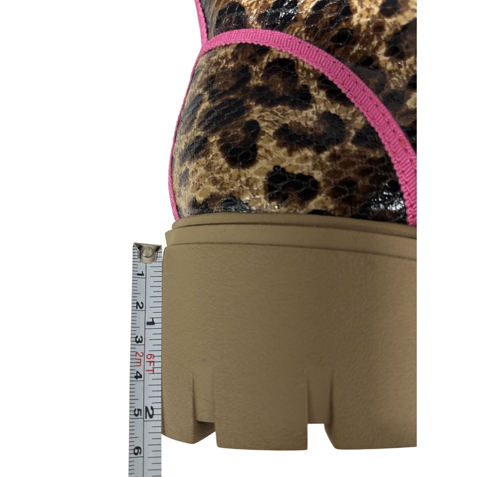 Other SHOE REPUBLIC / Husky / Leopard Print / Lace-Up / Chunky / A Size US 8 / IT 38 - 5 Thumbnail