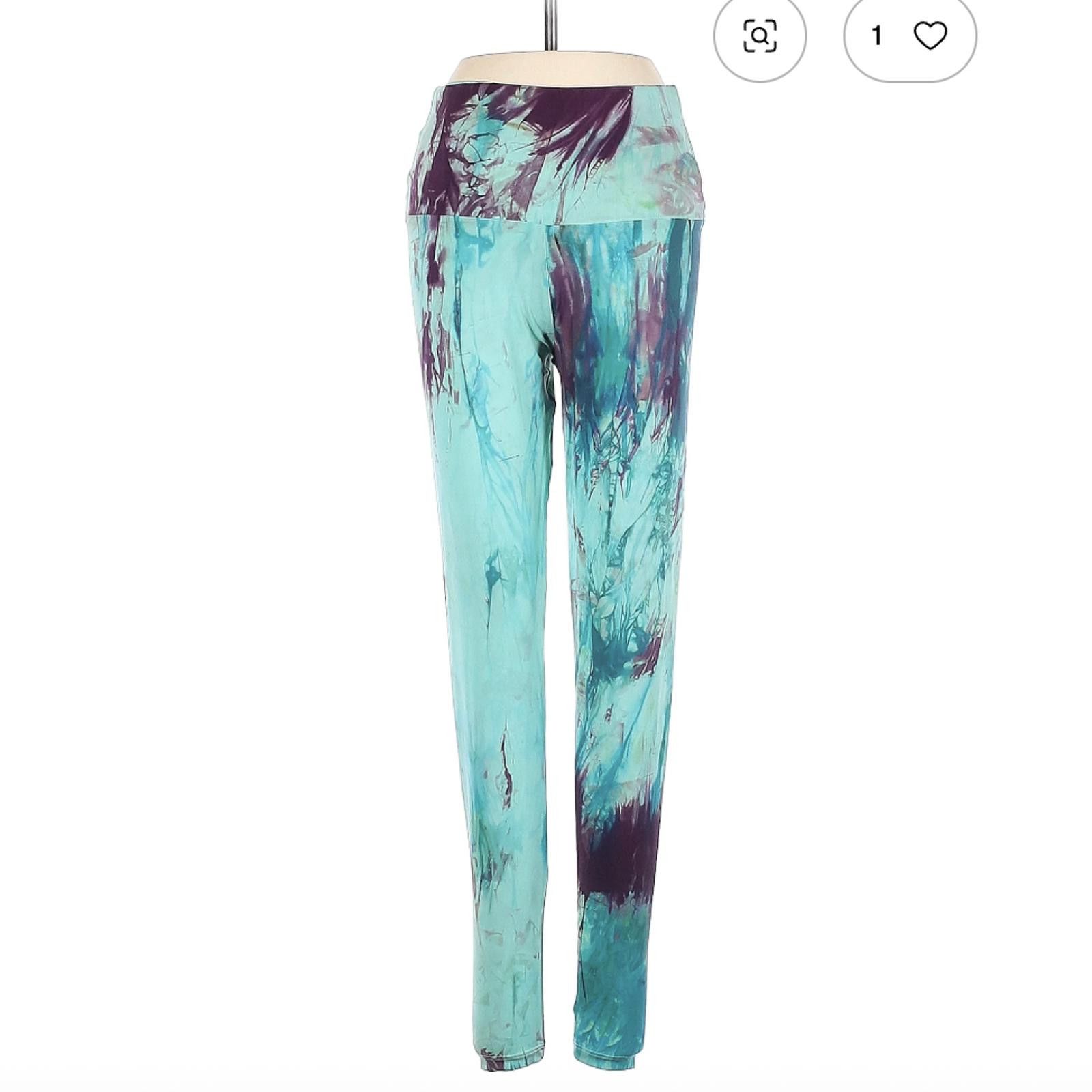 Other Booty By Brabants Teal Tie-Dye Active Pants Size OS Size 30" / US 8 / IT 44 - 1 Thumbnail