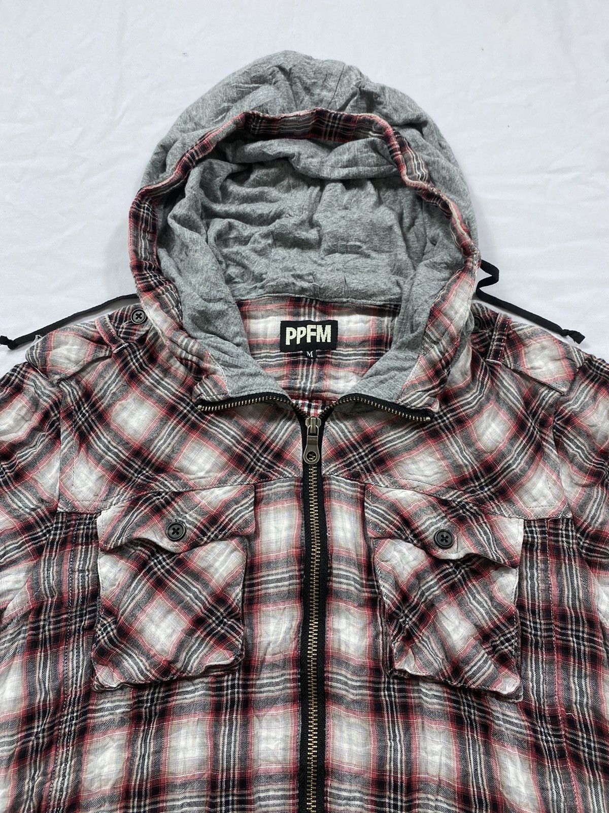PPFM 2000s PPFM Zipper Flannel hoodie Size US M / EU 48-50 / 2 - 4 Thumbnail
