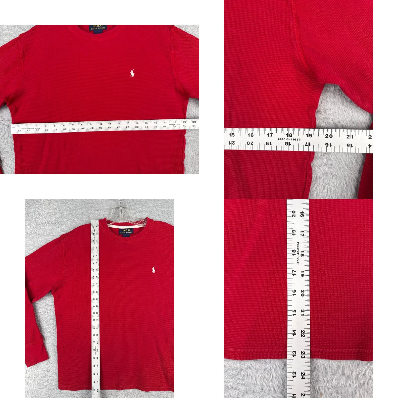 Polo Ralph Lauren Polo Ralph Lauren Shirt Men Medium Red Waffle Knit Thermal 100% Cotton Polo Ralph Lauren Shirt Mens Medium Red Thermal Knit Cotton Size US M / EU 48-50 / 2 - 8 Thumbnail