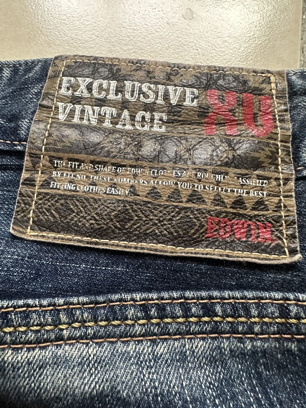 Edwin EDWIN Exclusive Vintage made in Japan distressed style Size US 34 / EU 50 - 6 Thumbnail