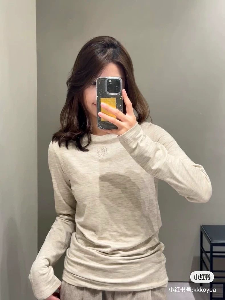 Loewe LOEWE Simple logo elastic tights long sleeve top Size L / US 10 / IT 46 - 6 Thumbnail