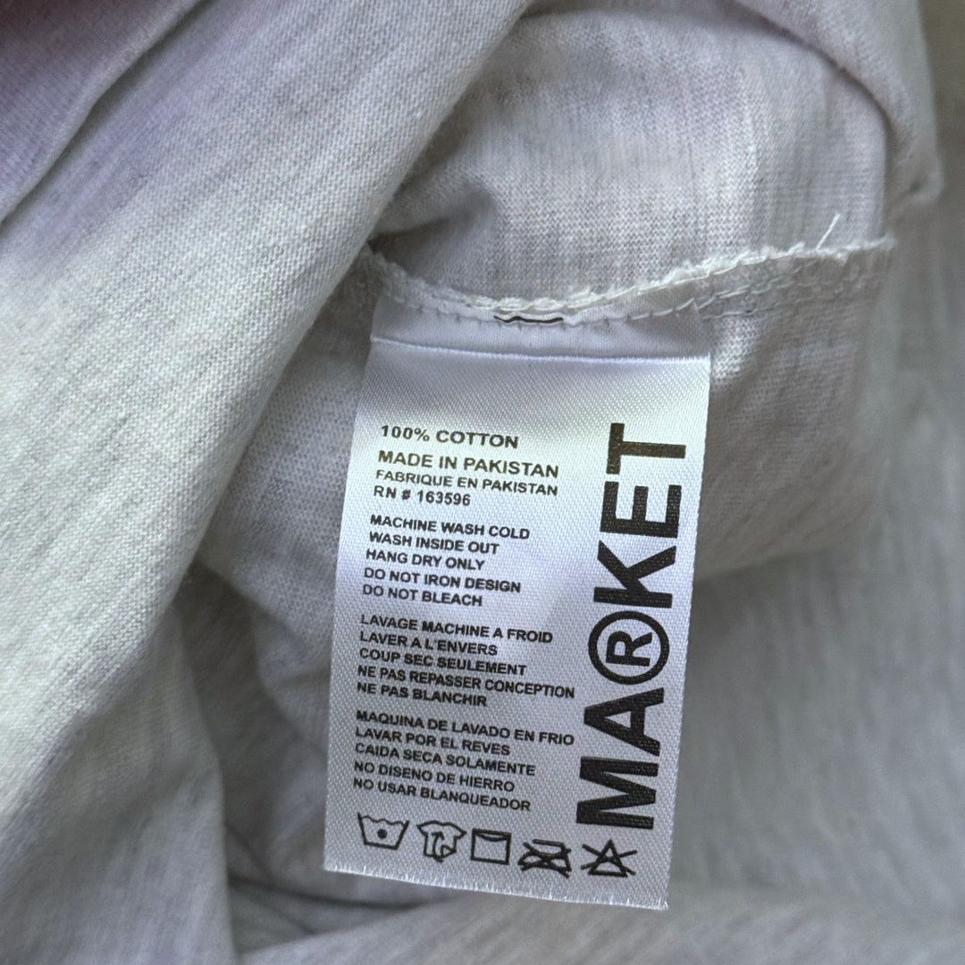 Other Market Studios Pixel Peace Gray Blue Graphic Tee M NWT Size US M / EU 48-50 / 2 - 4 Thumbnail