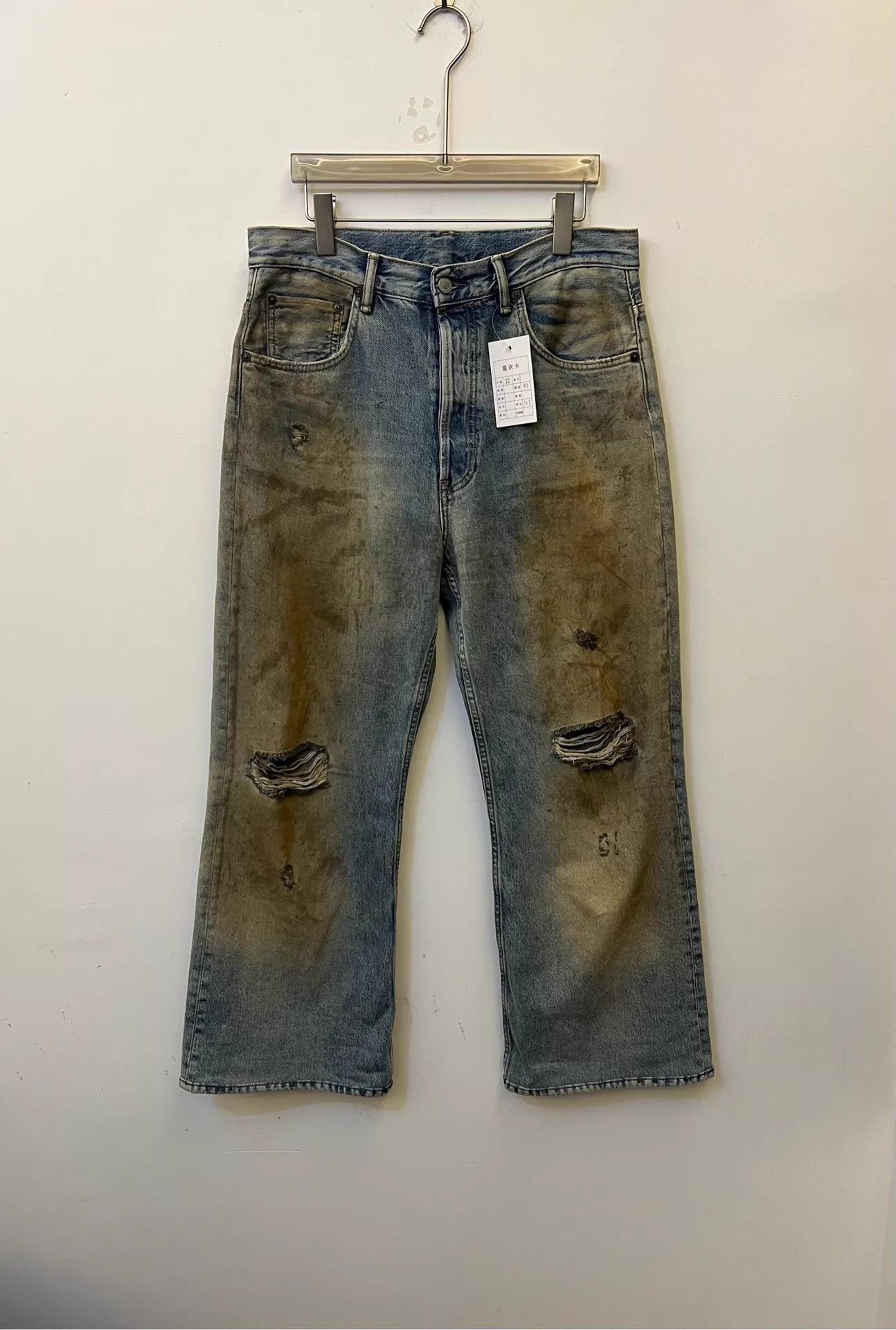 Acne Studios Acne SS25 Dirty Wash Wide Leg Jeans Blue 32 New Size US 32 / EU 48 - 1 Thumbnail