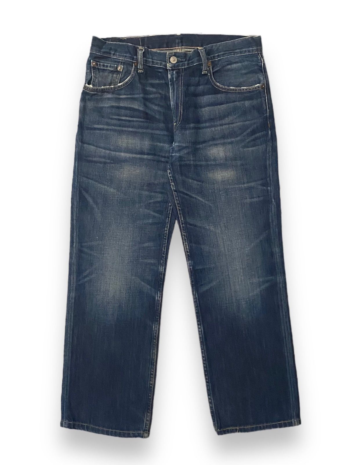 Japanese Brand × Levi's × Vintage Vintage Levis 502 Selvedge 4459 Button Distress Straight d' Size US 33 - 2 Thumbnail