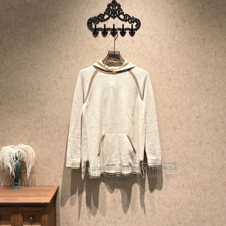 Loro Piana Loro Piana Contrast Color Cashmere Knit Hoodie Size XS / US 0-2 / IT 36-38 - 1 Thumbnail