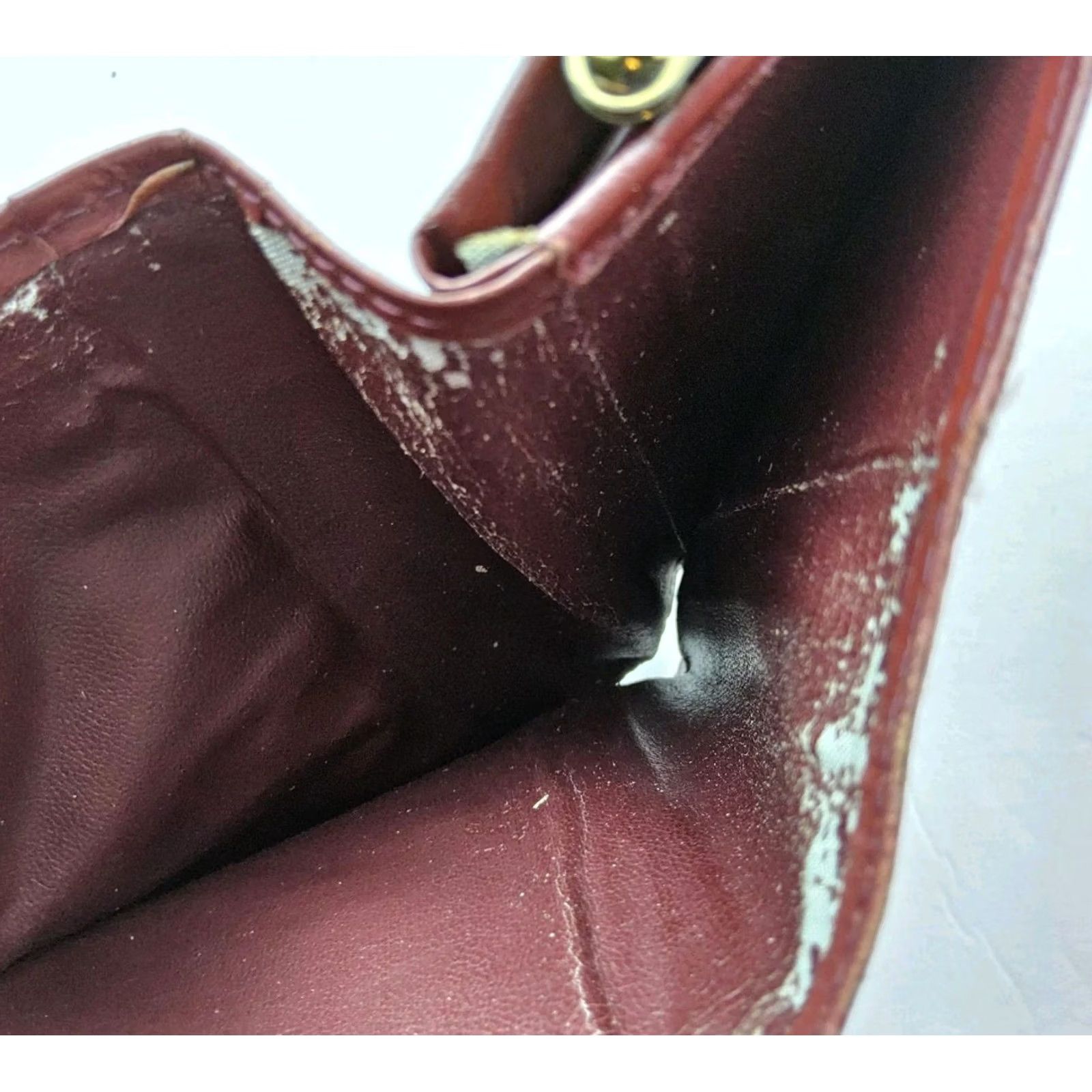 Cartier Cartier Wallet Burgundy Leather Bifold Snap Kisslock Wallet Women Size ONE SIZE - 7 Thumbnail