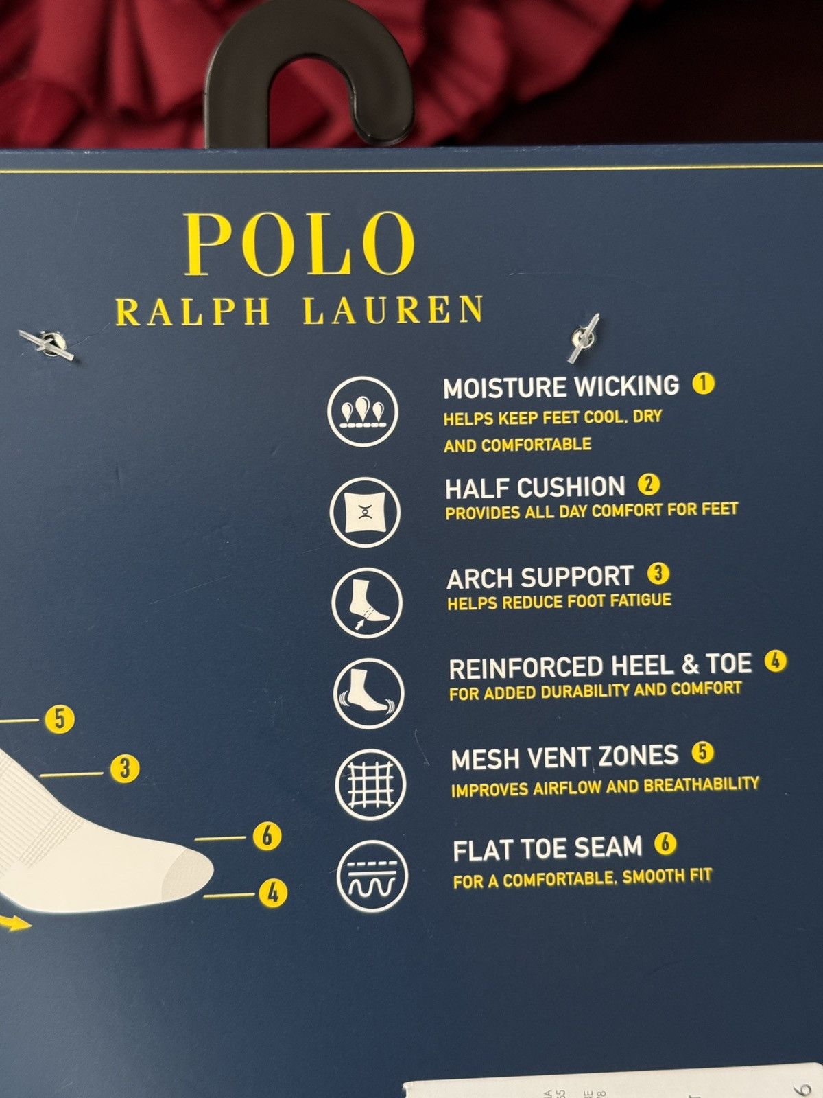 Polo Ralph Lauren Polo by Ralph Lauren Cushioned White Athletic Socks unisex Size ONE SIZE - 4 Thumbnail