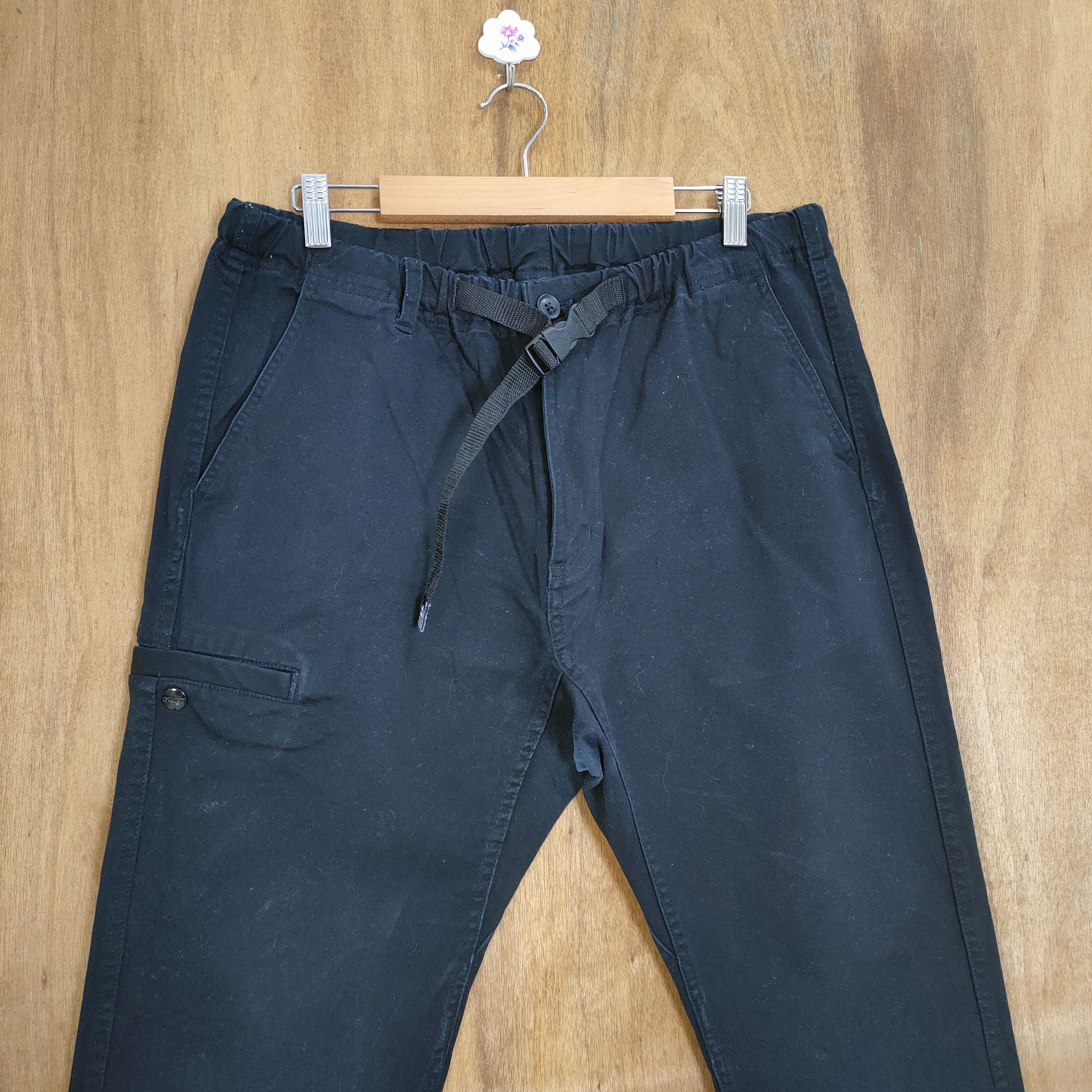 All Blacks × Japanese Brand CAM7 BUCKLE BLACK CARGO PANTS Size US 34 / EU 50 - 2 Thumbnail