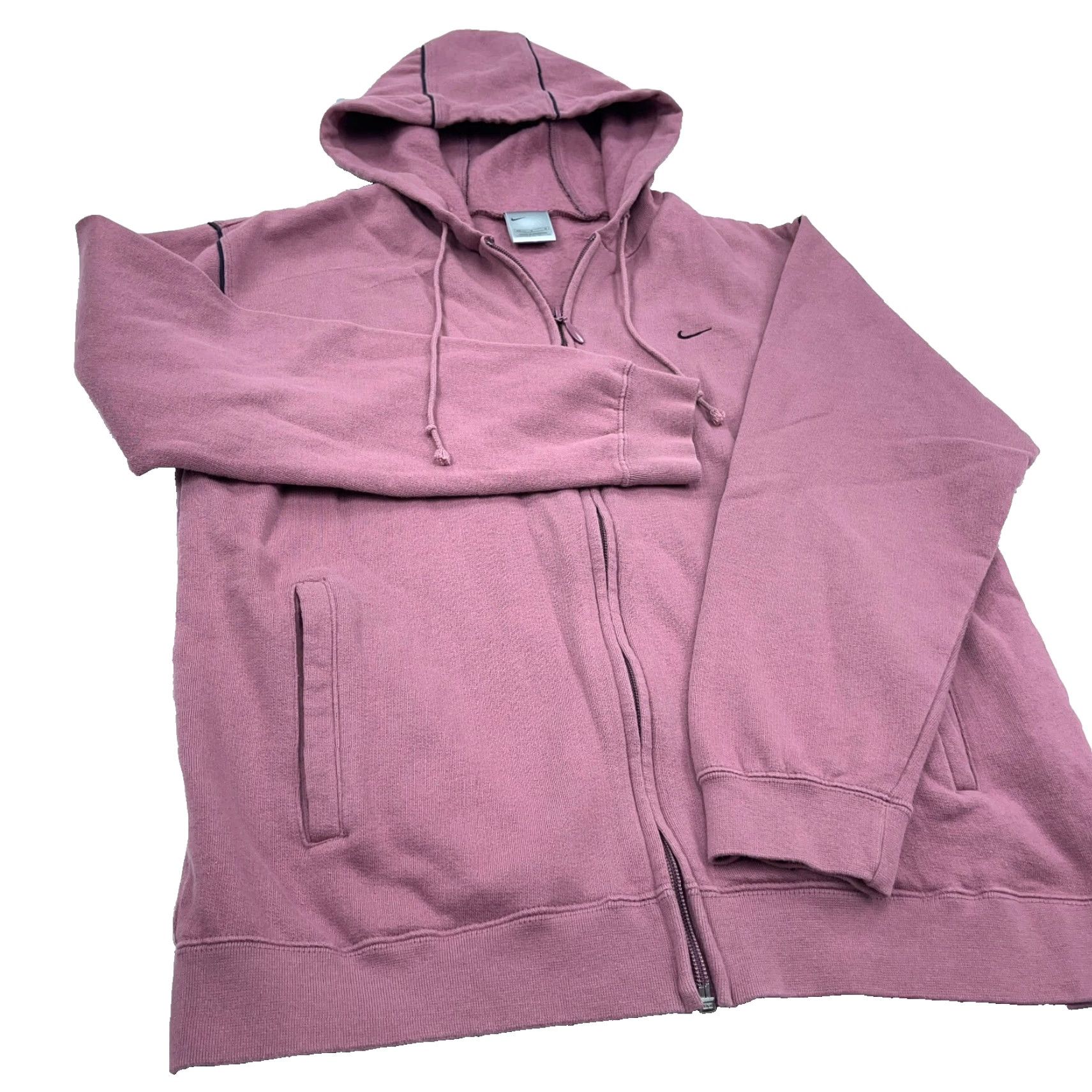Nike Vintage Nike Hoodie Women M Pink Full Zip Sweatshirt Jacket Y2K Track Suit Size M / US 6-8 / IT 42-44 - 4 Thumbnail