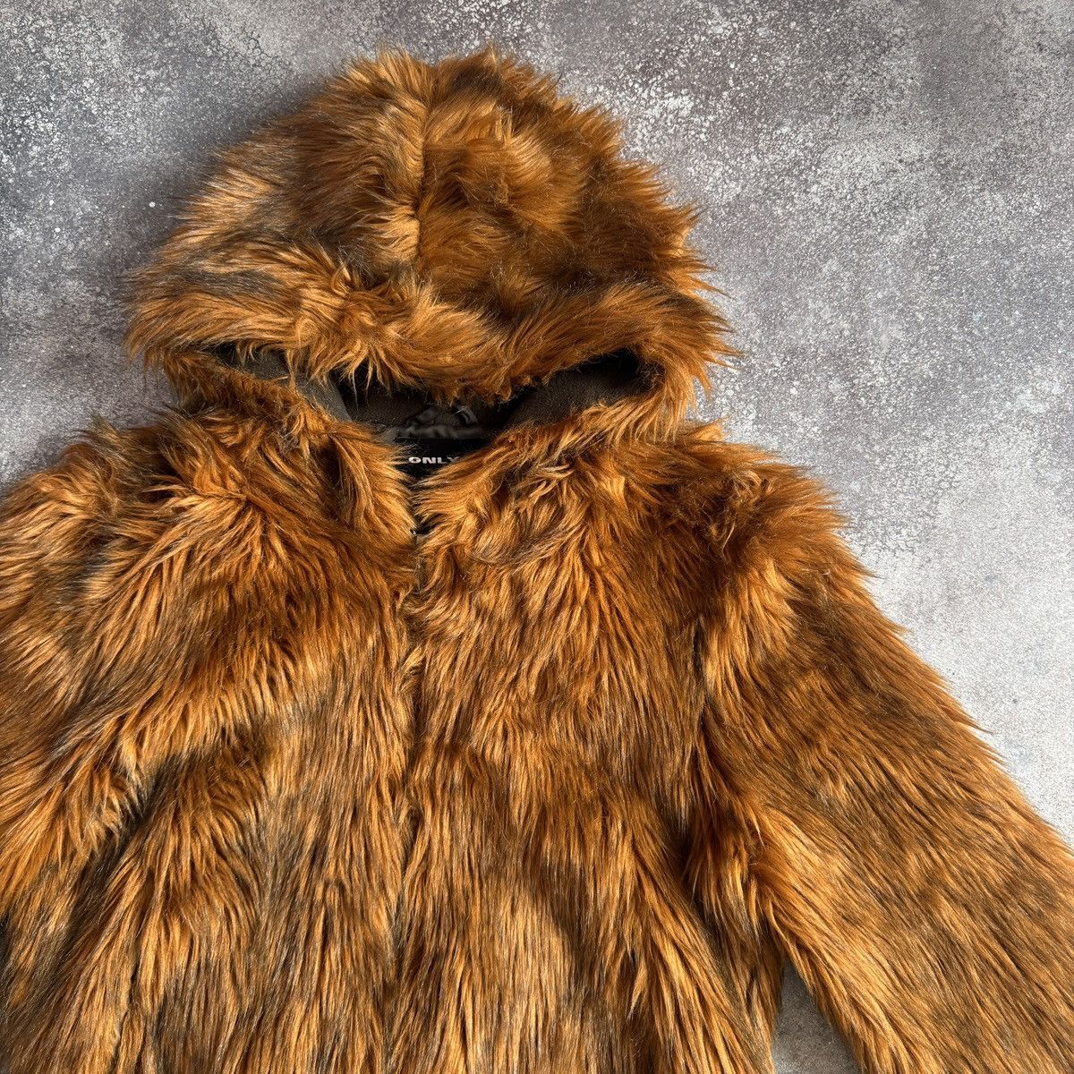 20471120 Y2K Vintage Faux Fur Fuzzy Hooded Bomber Jacket Size M / US 6-8 / IT 42-44 - 4 Thumbnail