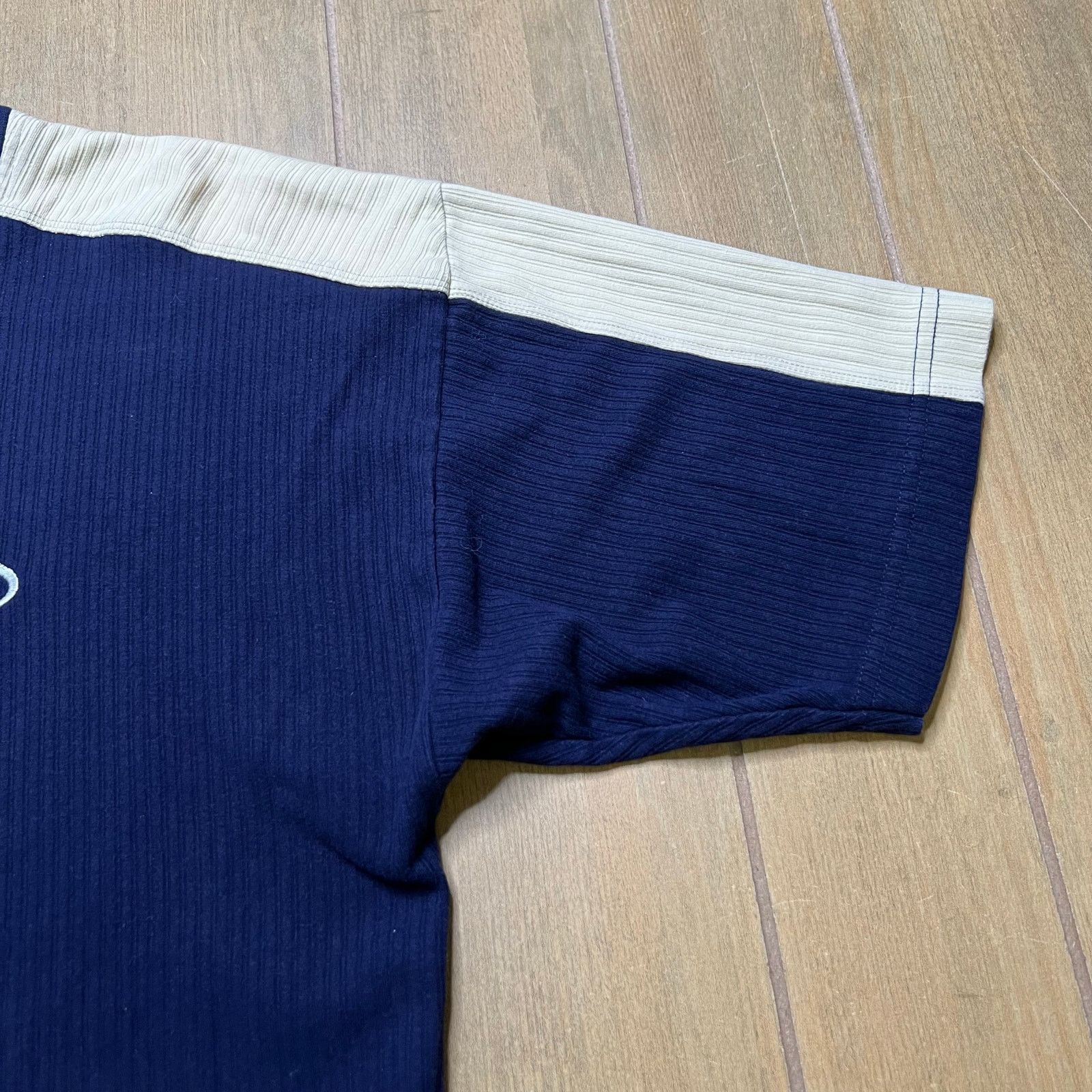 Vintage Vintage Y2K JPA Ribbed Shirt Mens Large Blue Soccer Style Size US L / EU 52-54 / 3 - 4 Thumbnail