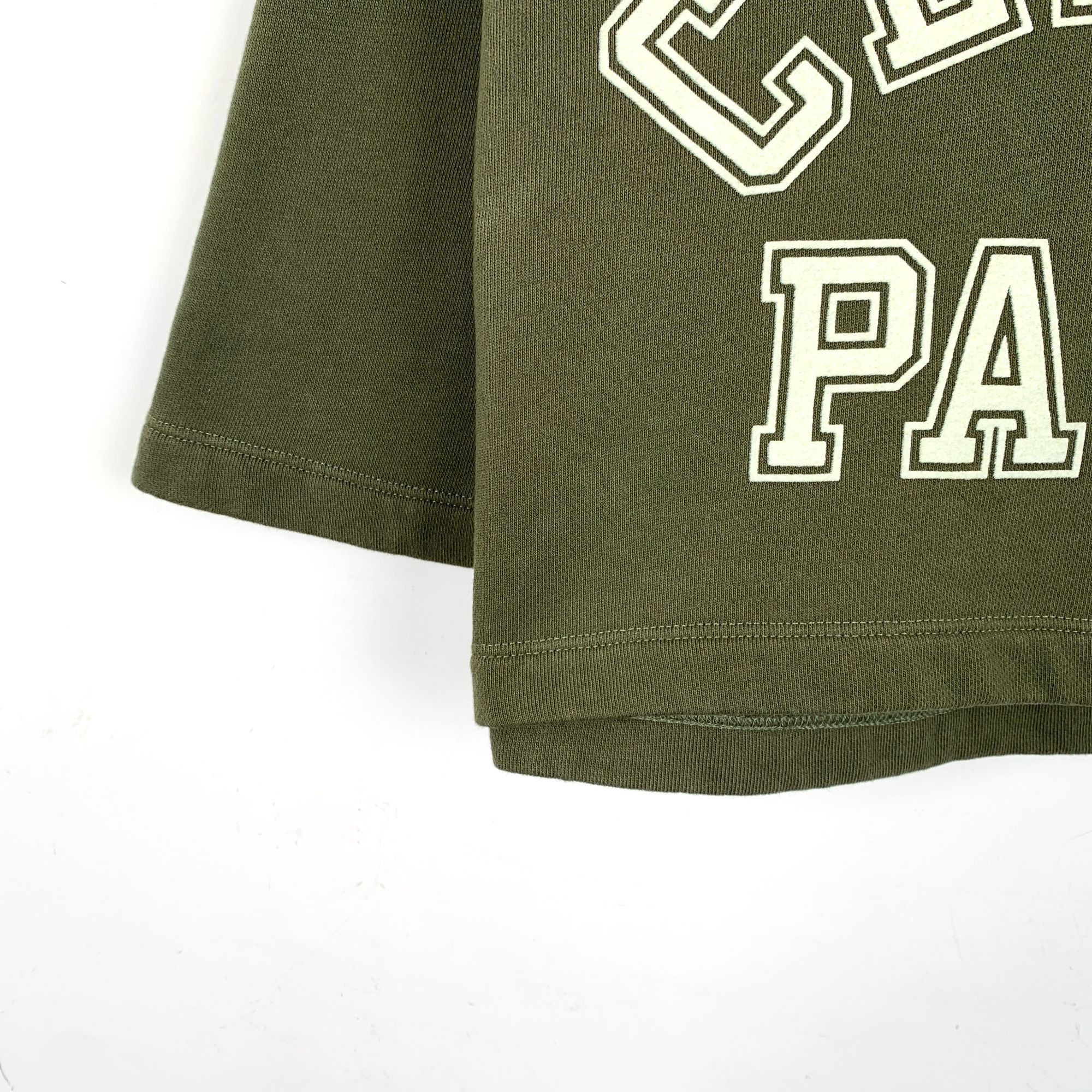 Celine Celine Military Green Logo Print Cotton Crew Neck T-Shirt (S Size XS / US 0-2 / IT 36-38 - 5 Thumbnail