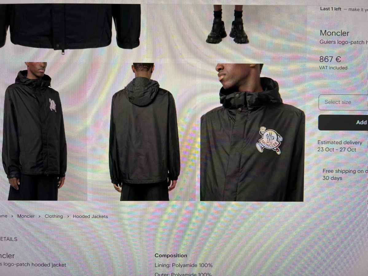 Moncler Genius Moncler Guiers Logo-Patch Hooded Jacket Size US L / EU 52-54 / 3 - 21 Thumbnail