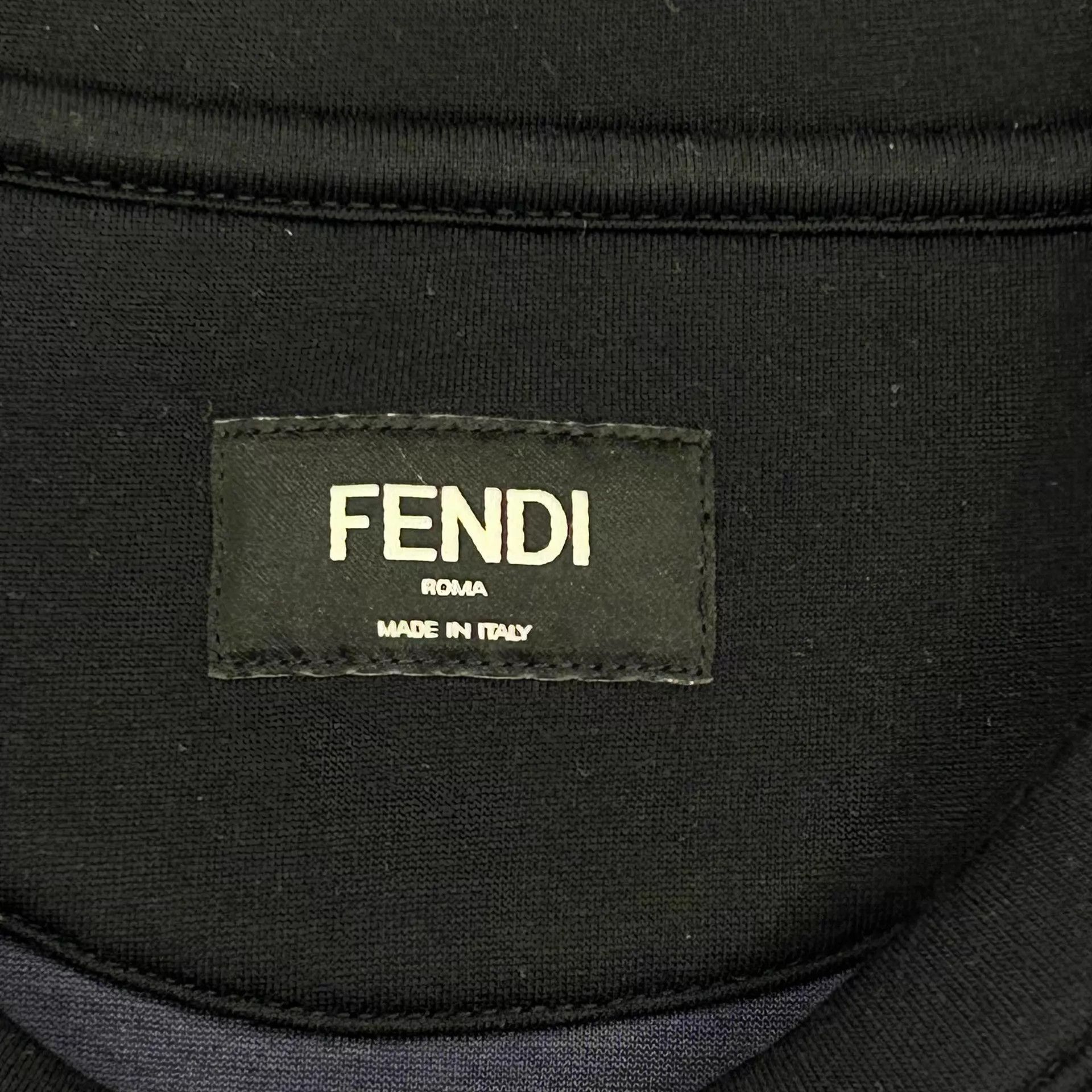 Fendi Fendi FW24 Embossed Space Cotton Black Crewneck XS Size US XS / EU 42 / 0 - 3 Thumbnail
