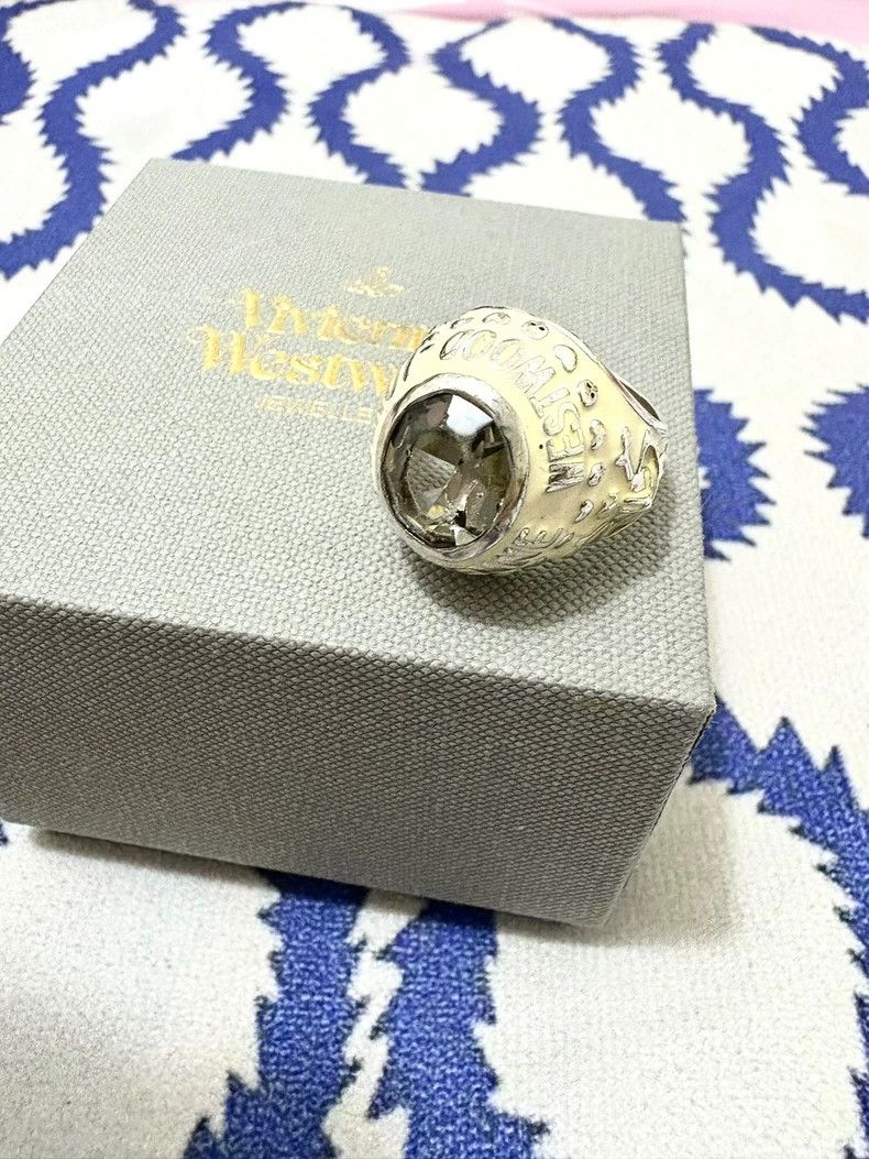 Vivienne Westwood Vivienne Westwood Vintage mint green gem white enamel ring Size ONE SIZE - 1 Thumbnail