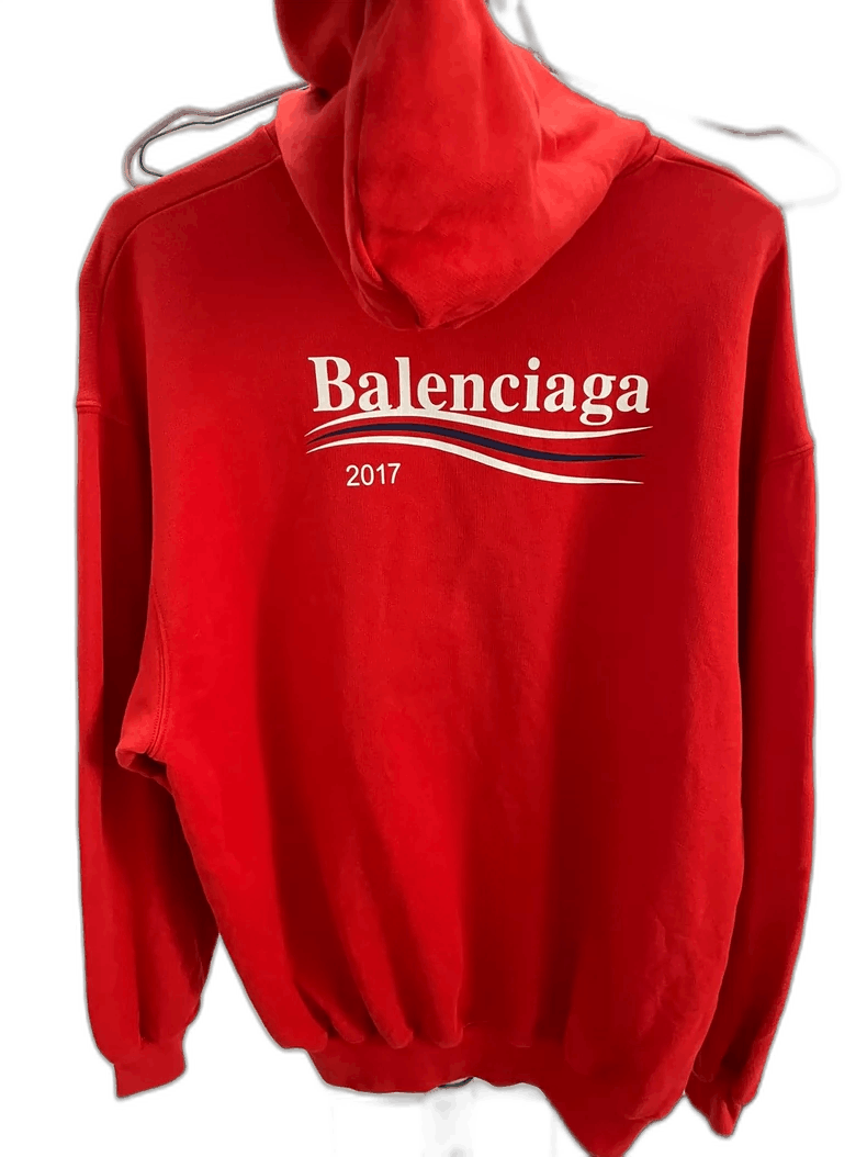 Balenciaga Balenciaga Red Logo Hoodie with Minor Flaws-yf Size US XS / EU 42 / 0 - 1 Thumbnail