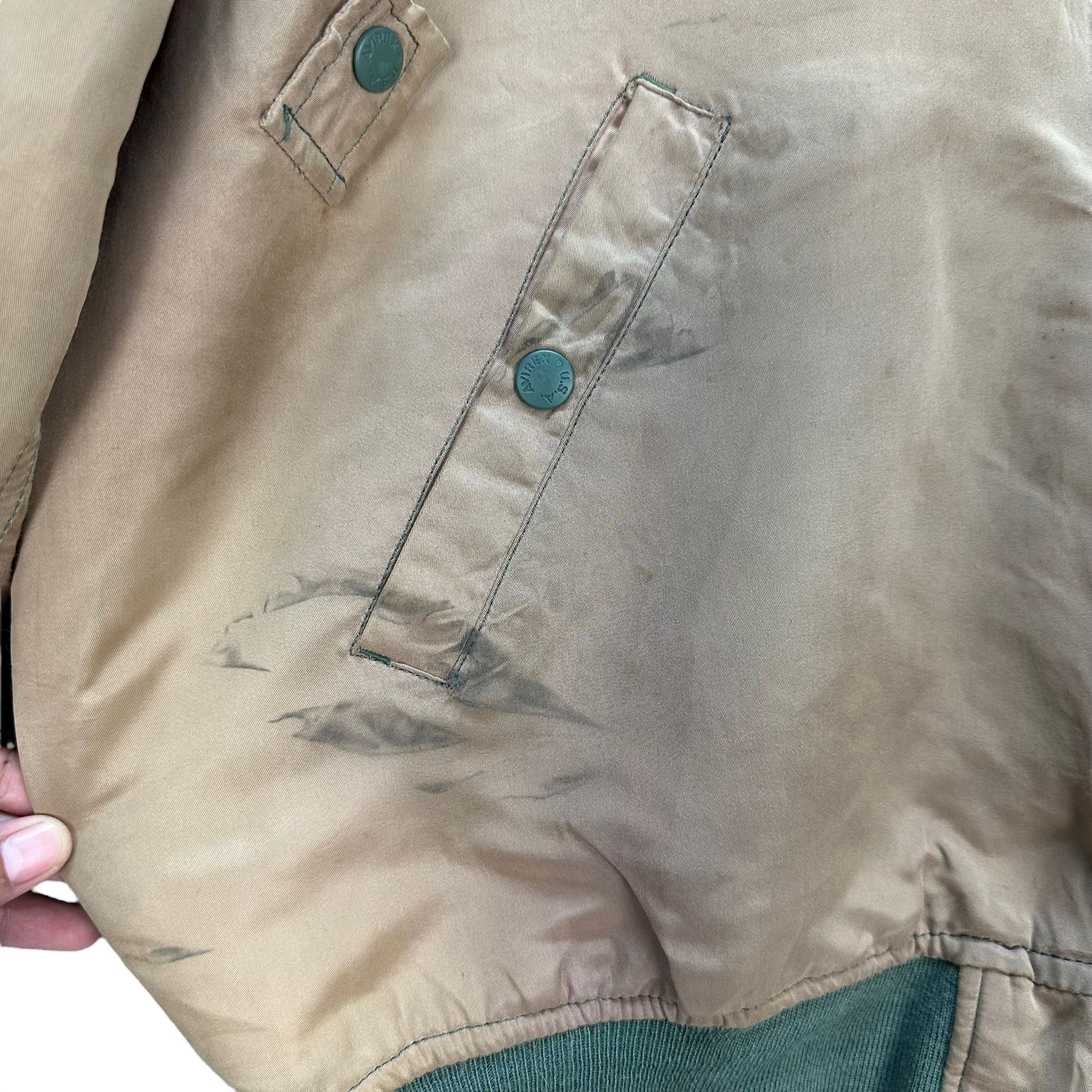 Avirex TRASHED🔥 87's AVIREX TYPE B15 FLIGHT JACKET #7706-166 Size US L / EU 52-54 / 3 - 6 Thumbnail