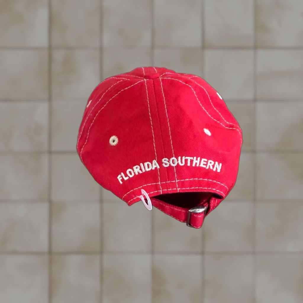 Titleist VINTAGE Florida Southern Mocs Titleist Hat Cap Red Spellout Logo Strap Back Men One Size Cotton Canvas Baseball Cap Size ONE SIZE - 1 Thumbnail
