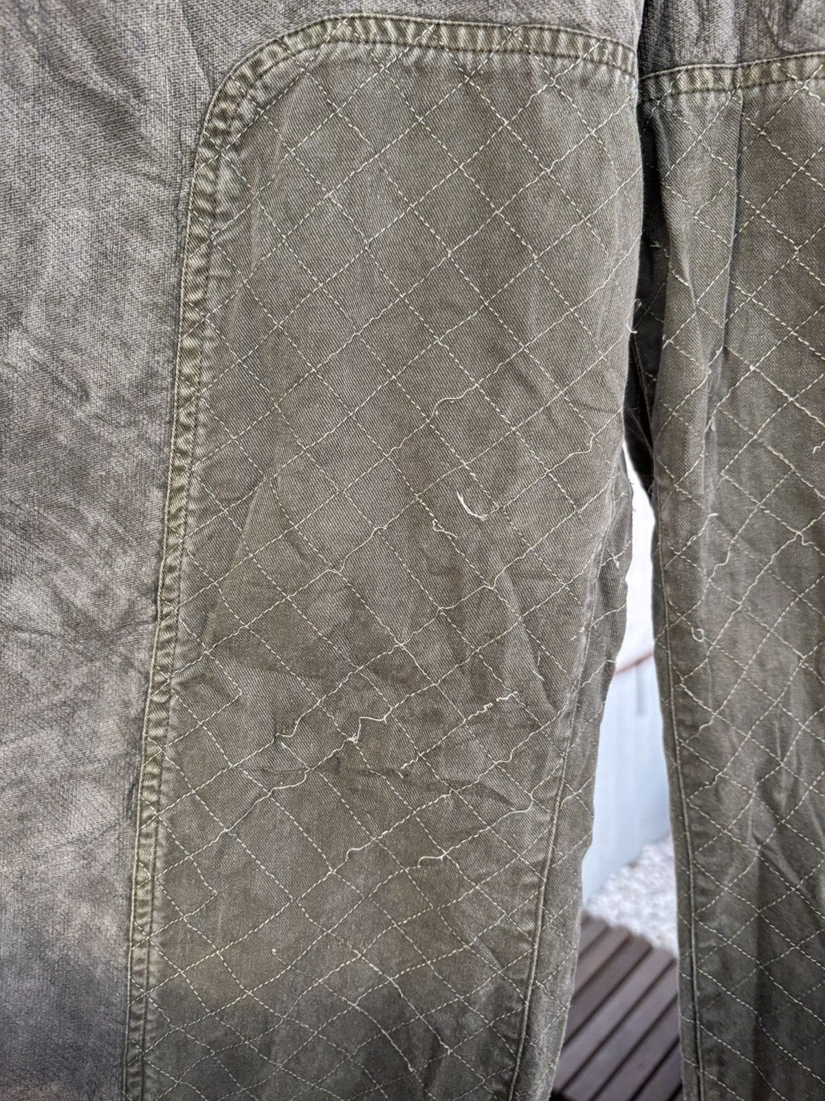 Homme Plisse Issey Miyake ISSEY MIYAKE WASHED GREEN PANELED PANTS Size US 30 / EU 46 - 6 Thumbnail