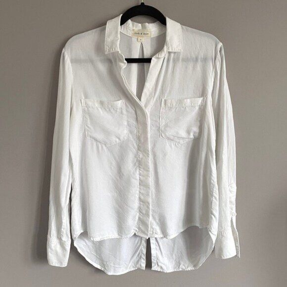 Anthropologie Cloth & Stone Split Back Button Down Button Shirt - Small Size S / US 4 / IT 40 - 11 Thumbnail