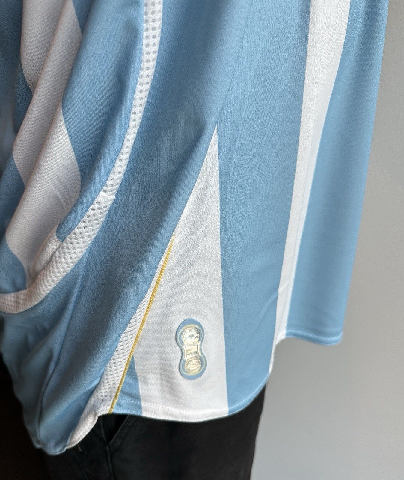 Adidas Vintage Argentina 2006/2007 Home Jersey Soccer Riquelme Size US XL / EU 56 / 4 - 9 Thumbnail