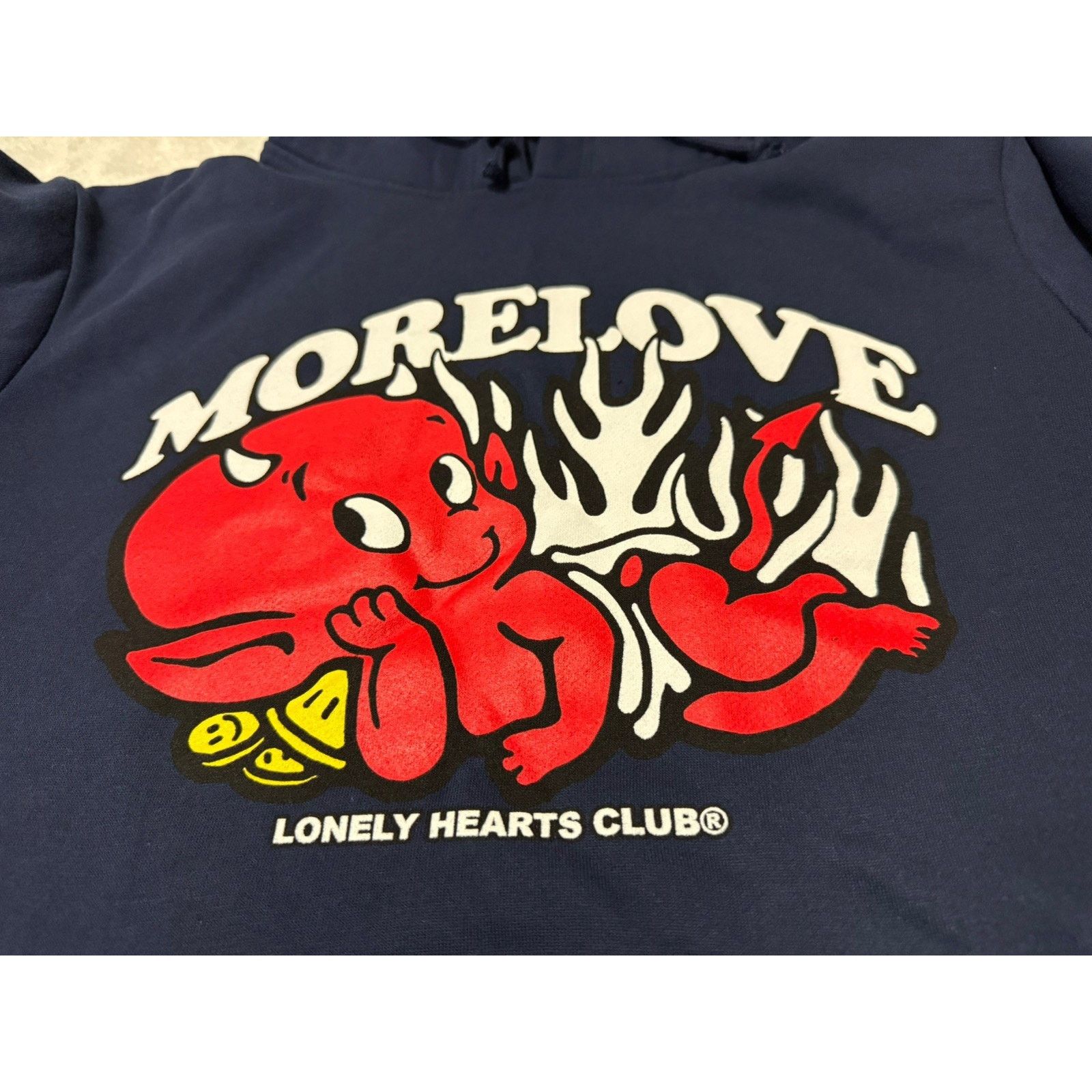 Massive Lonely Hearts Club More Love Hoodie Navy Blue Medium Unisex Size US M / EU 48-50 / 2 - 4 Thumbnail