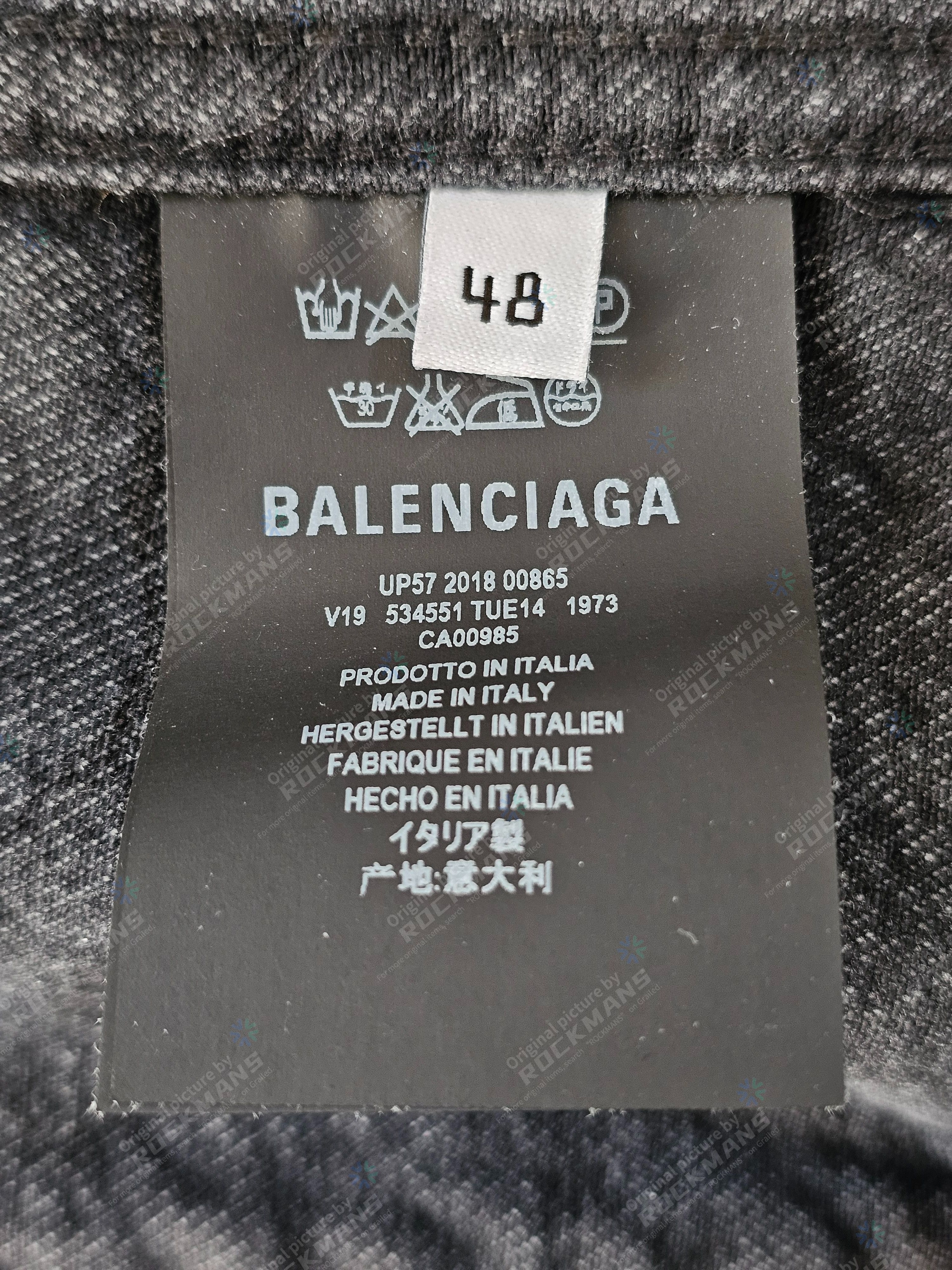 Balenciaga Balenciaga Cola Jacket Black Grey Cowboy Jacket Size 48 Size US M / EU 48-50 / 2 - 7 Thumbnail
