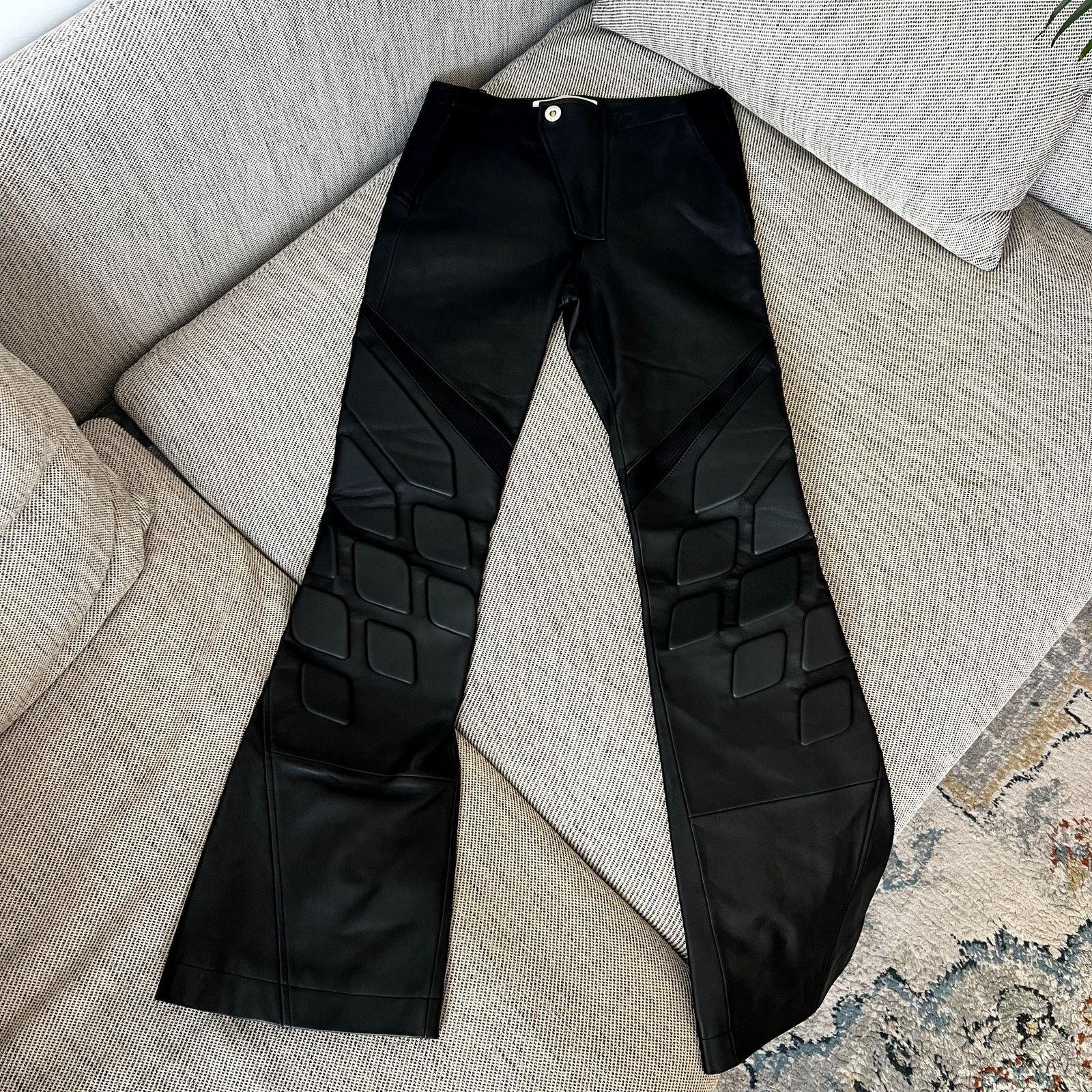 Dion Lee Dion Lee leather panelled flared pants black size XS 2 Size 24" / US 00 / IT 34 - 2 Thumbnail