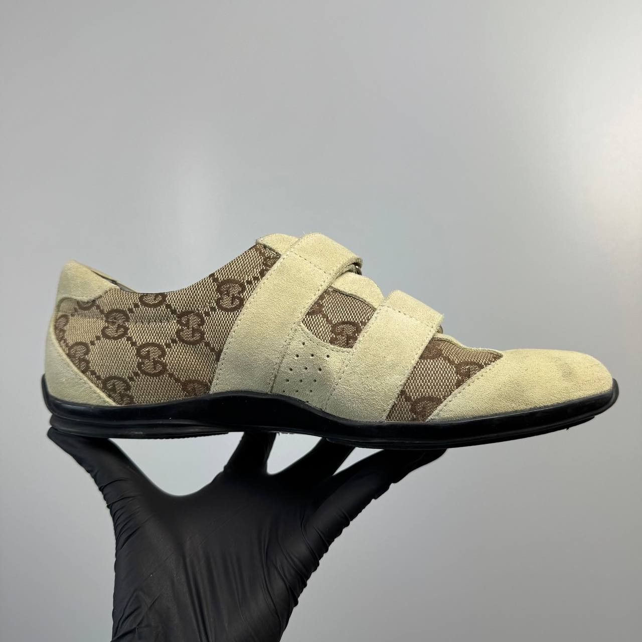 Gucci Gucci GG Canvas Sneakers Beige Suede Shoes Womens Size EU 36 Size US 6 / IT 36 - 3 Thumbnail