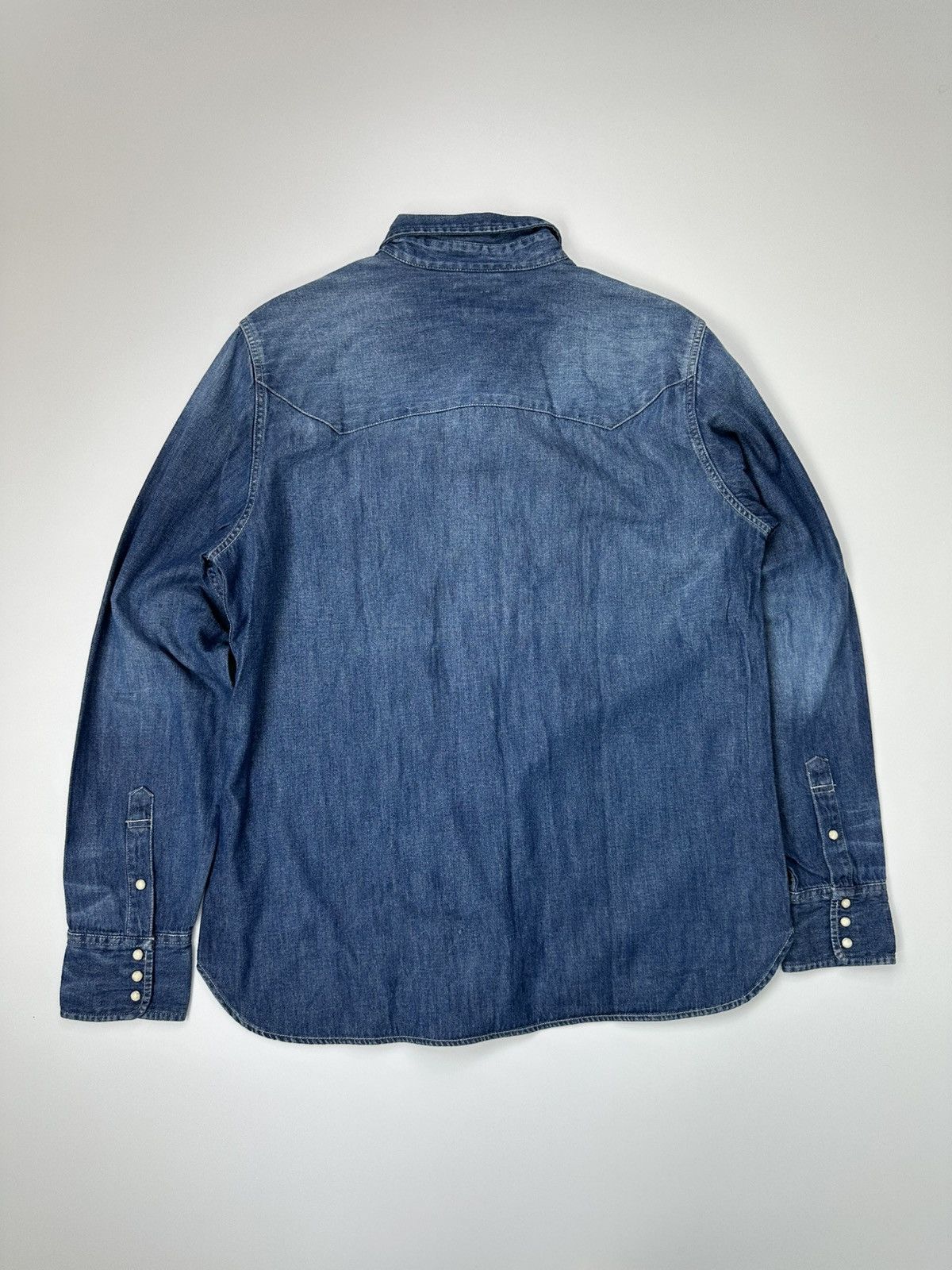 Levi's Vintage Levis Snap Shirt Denim Blue Size US L / EU 52-54 / 3 - 2 Thumbnail