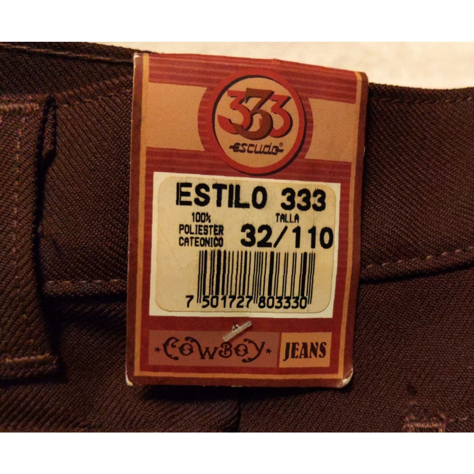 Vintage VINTAGE Escudo 333 Estilo Men's Brown Cowboy Jeans Shirt Category: Jeans? Size US 32 / EU 48 - 4 Thumbnail