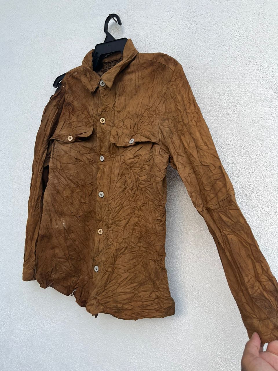 Givenchy Vintage Givency Leather Long Sleeve Shirt Size US M / EU 48-50 / 2 - 8 Thumbnail