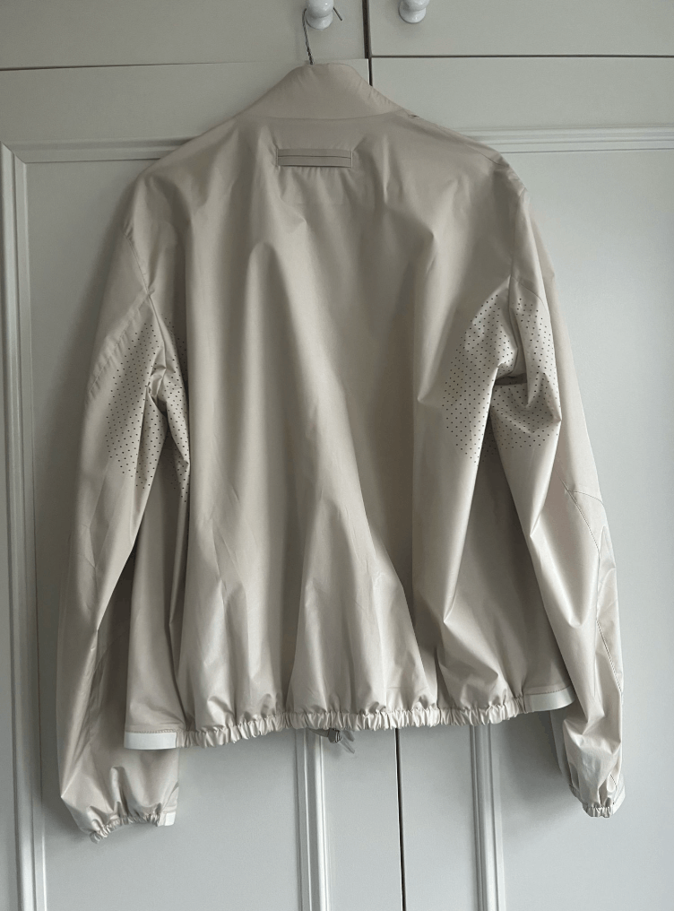 Z Zegna Leather-Trimmed Silk Bomber Jacket Size US M / EU 48-50 / 2 - 2 Thumbnail