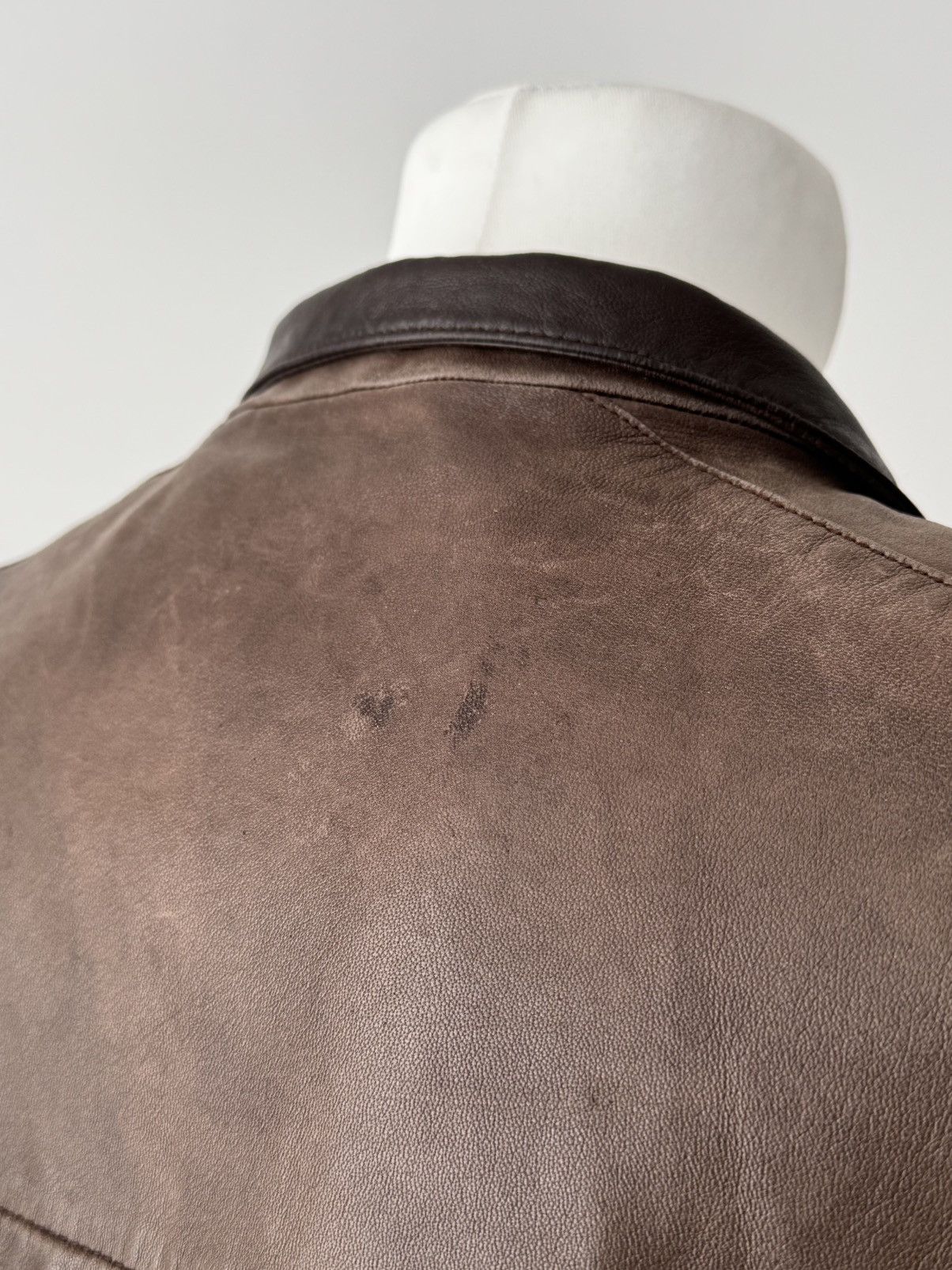 Faconnable × Japanese Brand × Vintage Faconnable Lambskin Leather Brown Bomber Jacket Size US XL / EU 56 / 4 - 8 Thumbnail