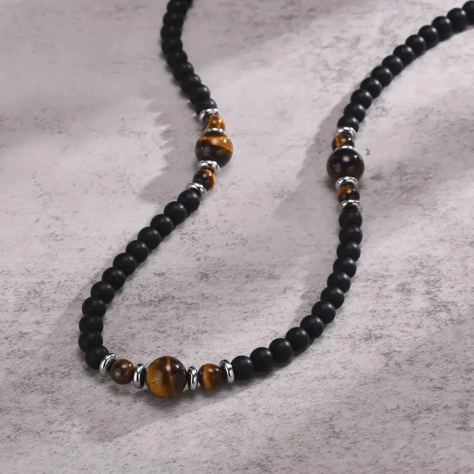Jewelry Snake eye Casual Black Beaded Necklace Size ONE SIZE - 4 Thumbnail