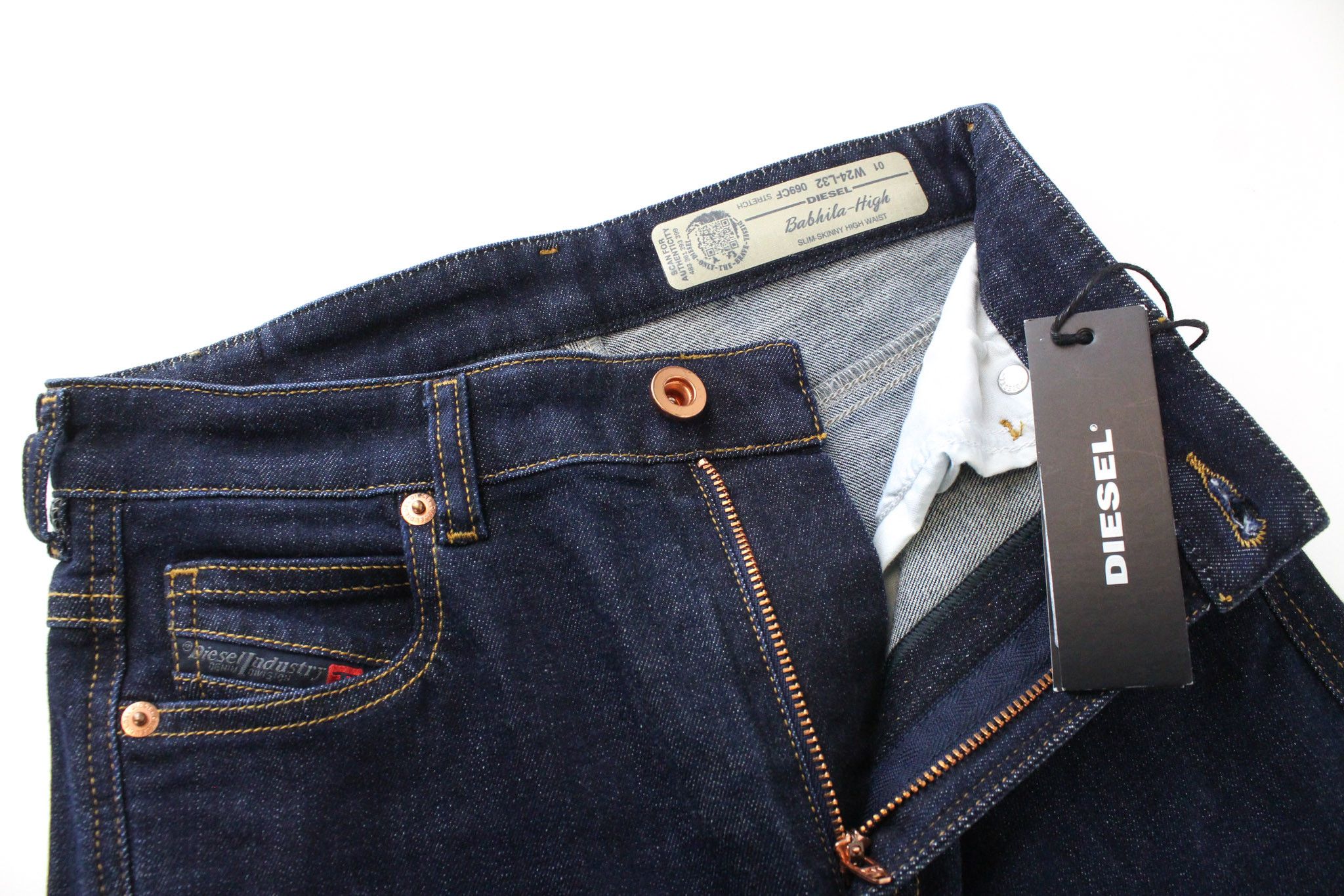 Diesel BABHILA-HIGH 069CF W24/L32 Blue Stretch Skinny Jeans 69737 Size 24" / US 00 / IT 34 - 4 Thumbnail