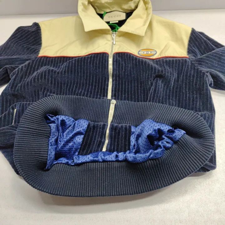 Gucci Gucci Gucci Striped Cotton Velvet Zip Jacket for Men -2506 Size US S / EU 44-46 / 1 - 8 Thumbnail