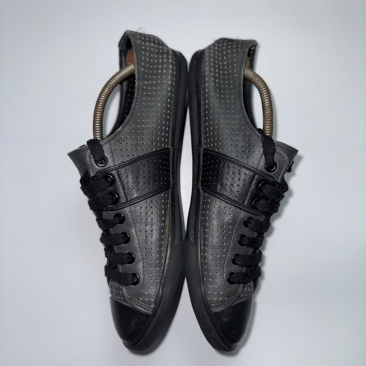 Prada PRADA Dark Grey Saffiano Sneakers 8.5 Size US 7.5 / EU 40-41 - 13 Thumbnail