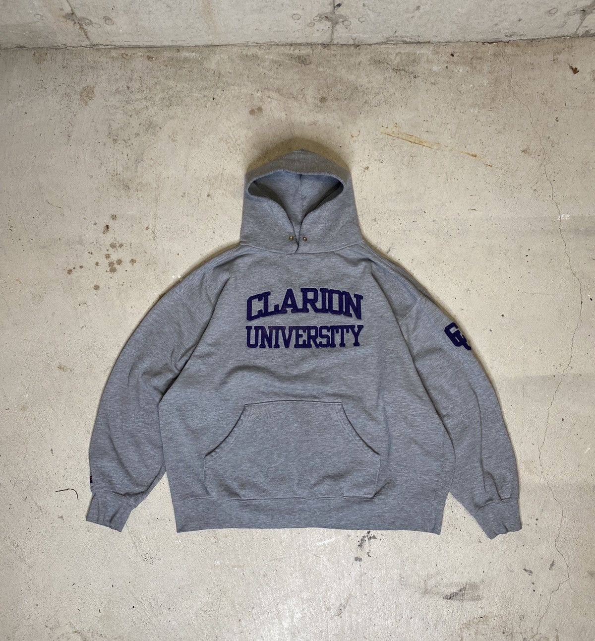 Jansport × Vintage Vintage 2000s clarion university faded boxy hoodie Size US XL / EU 56 / 4 - 1 Thumbnail
