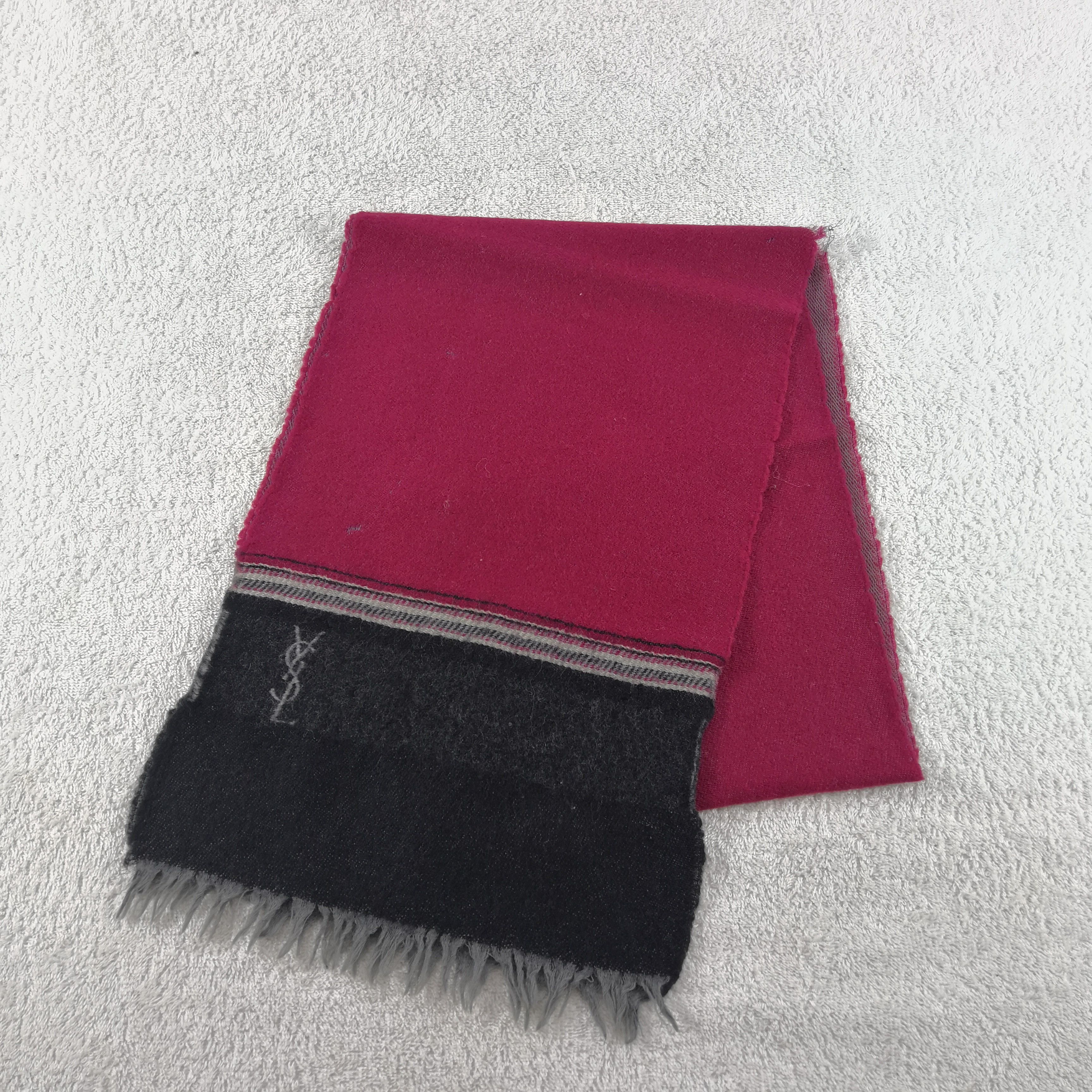 Vintage × Yves Saint Laurent Vintage Yves Saint Laurent Scarf YSL Wool Scarves. Size ONE SIZE - 4 Thumbnail