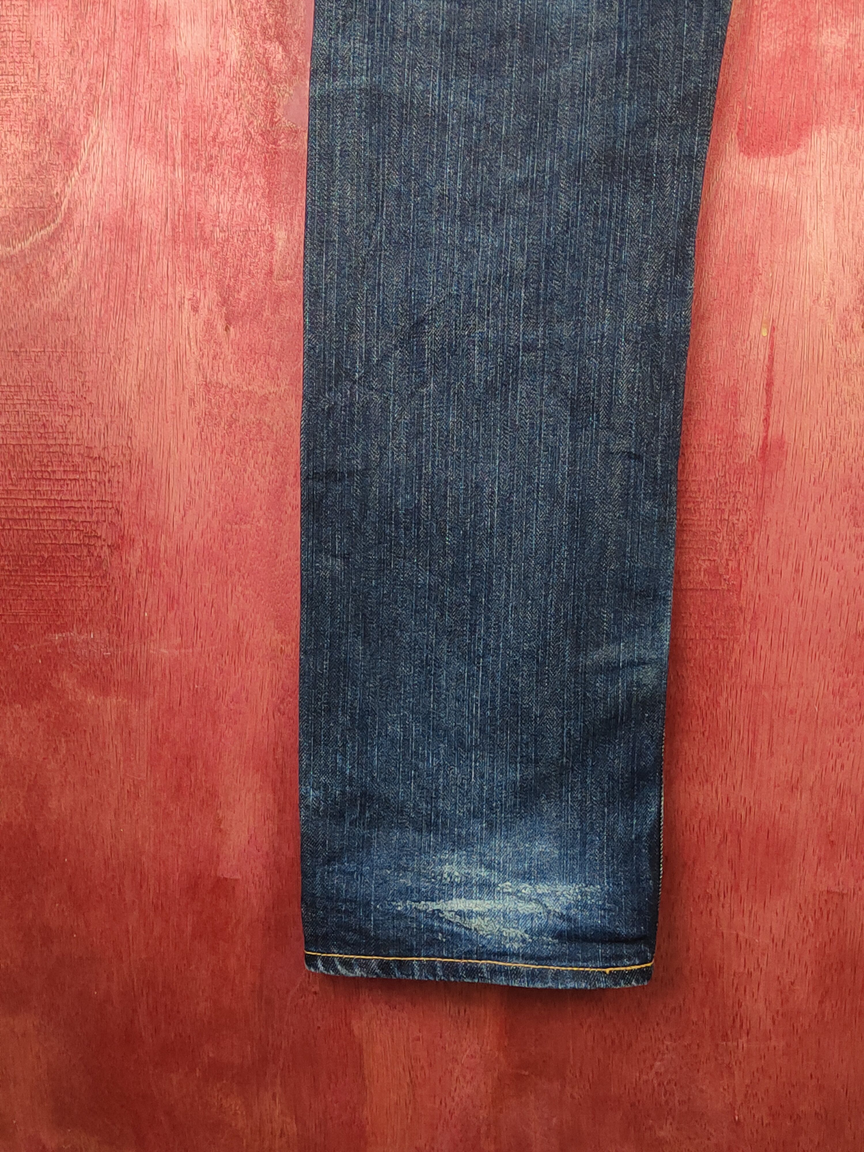 Japanese Brand Uniqlo Dark Blue Distressed Ripped Jeans #S1654 Size US 31 - 11 Thumbnail