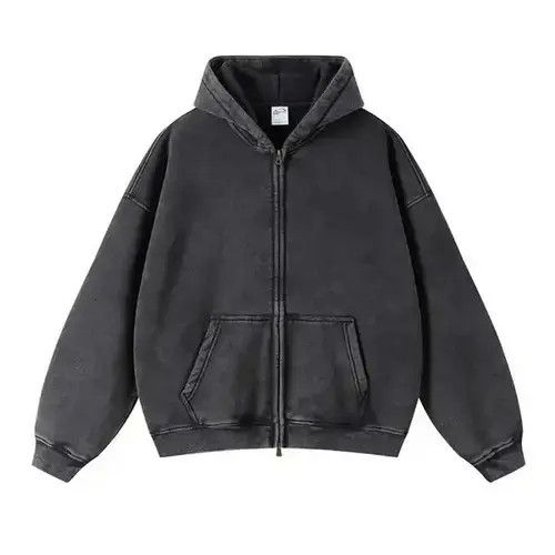 Other Streetwear Loose Washed Zipper Hoodie Sweater Size US L / EU 52-54 / 3 - 3 Thumbnail