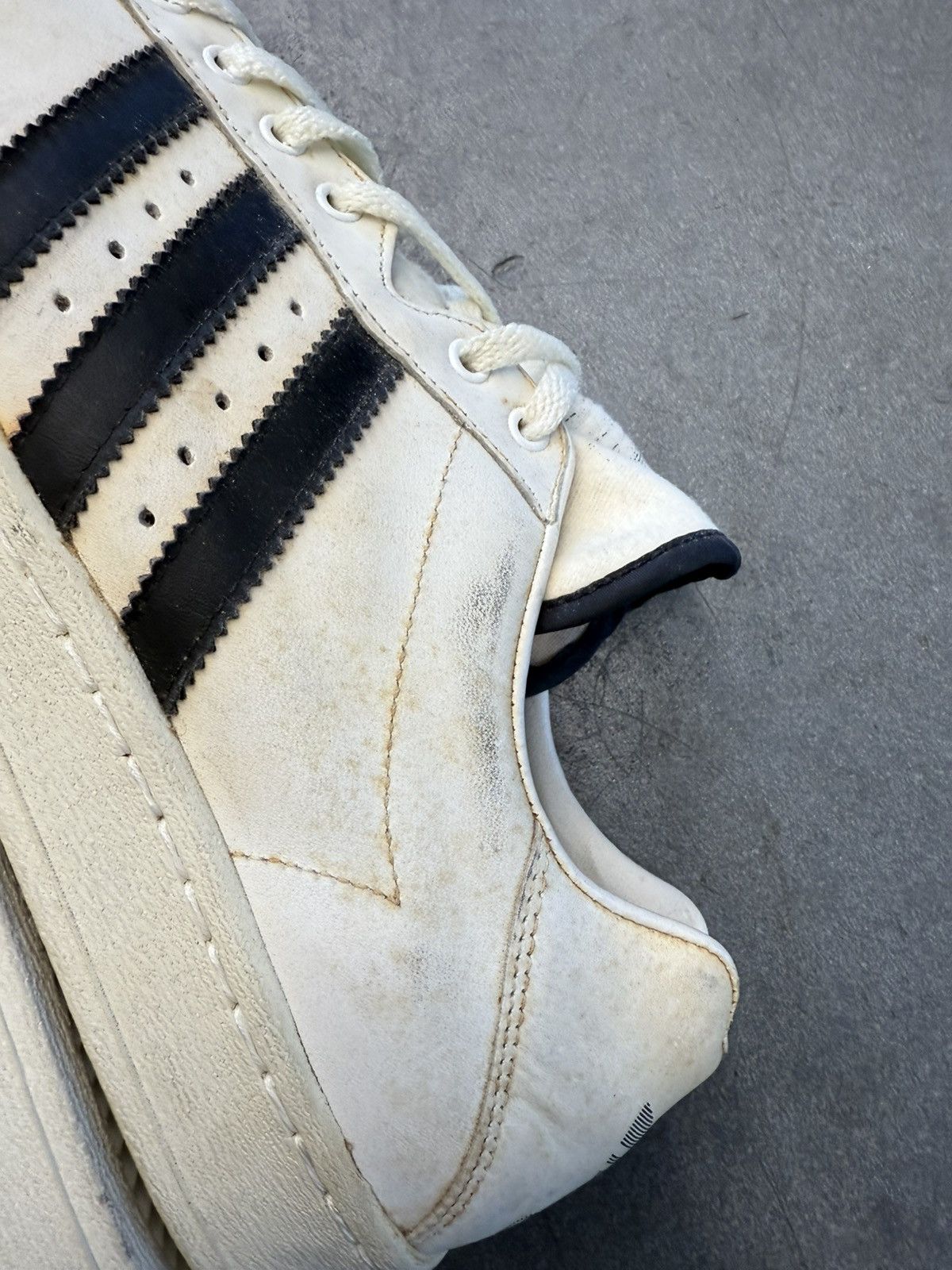 Adidas 1980s Vintage Adidas Superstar Sneakers Made In France Size US 10 / EU 43 - 9 Thumbnail