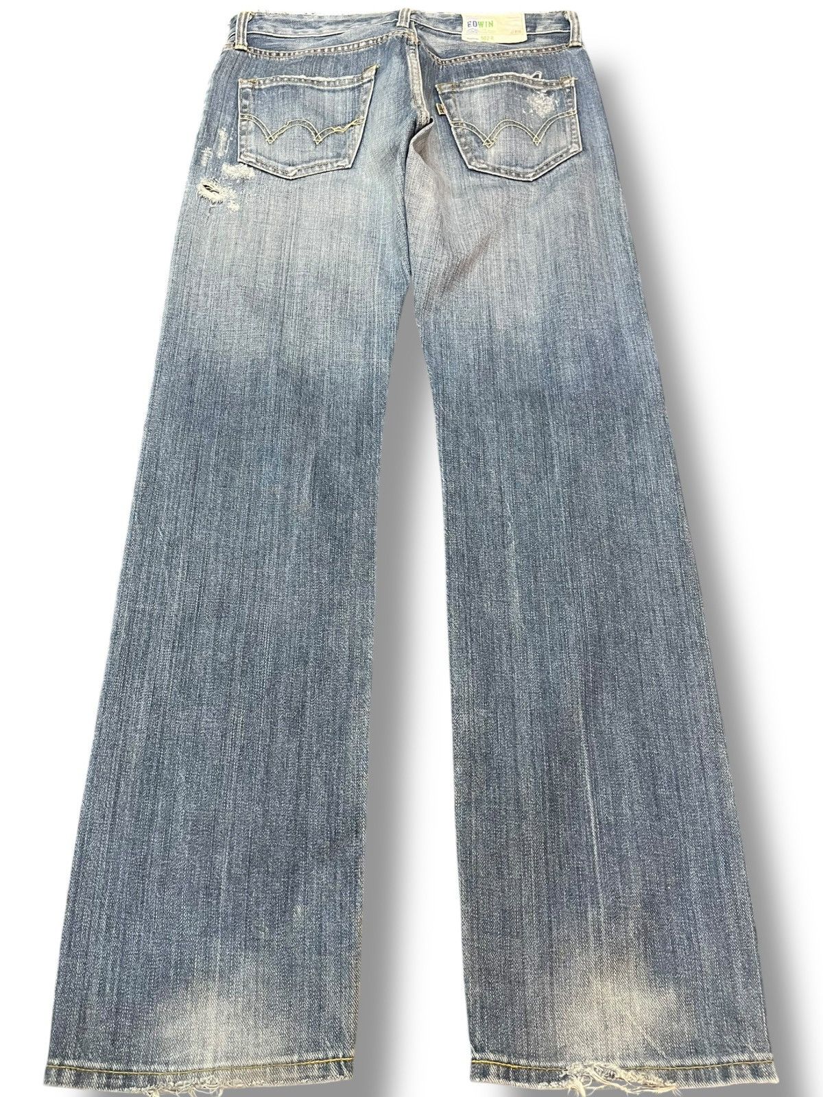 Vintage Edwin 502 R Faded Distressed Denim