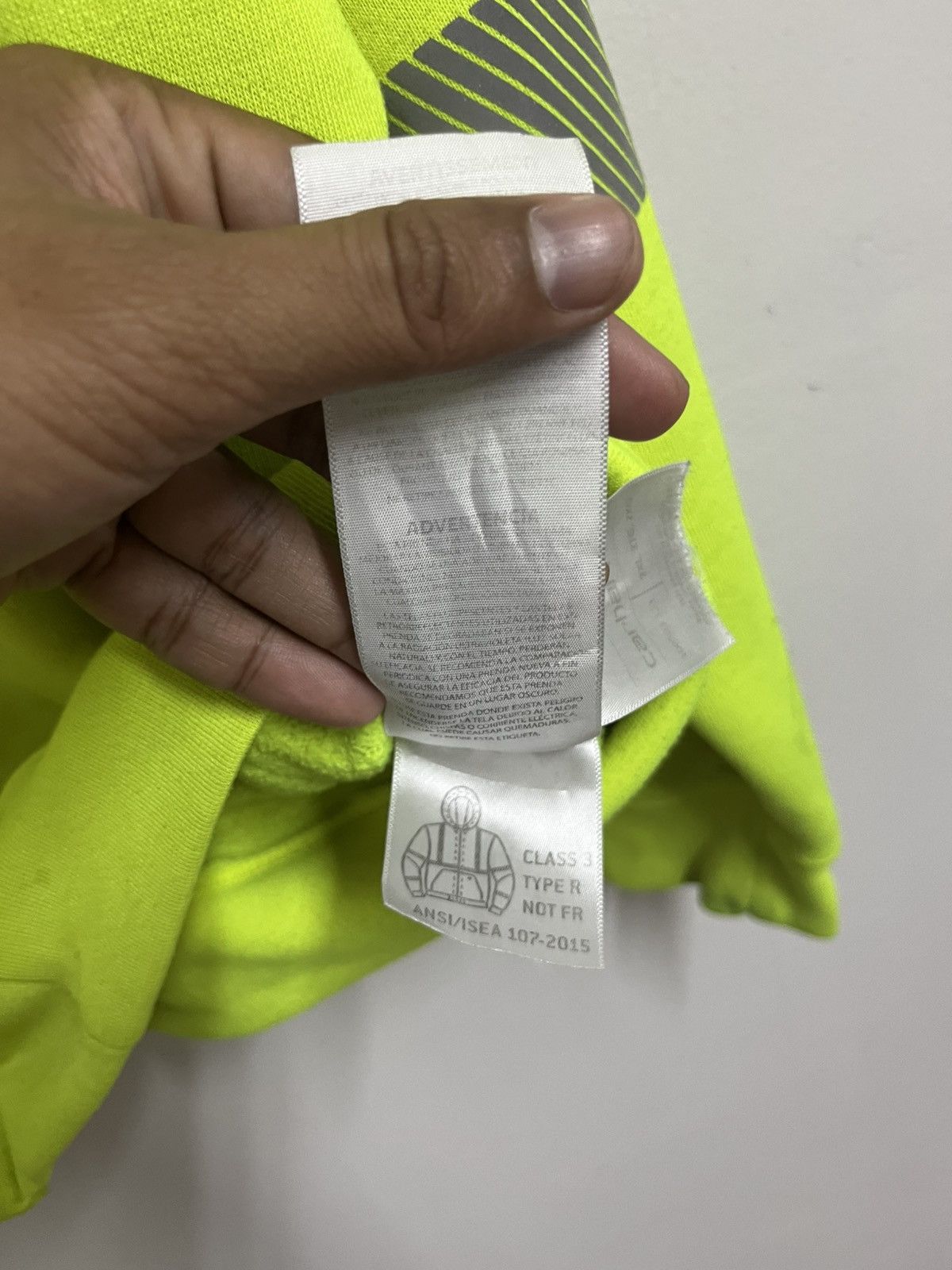 Carhartt 💥Thrashed Carhartt Neon Reflective Oversized Hoodie Size US XXL / EU 58 / 5 - 20 Thumbnail