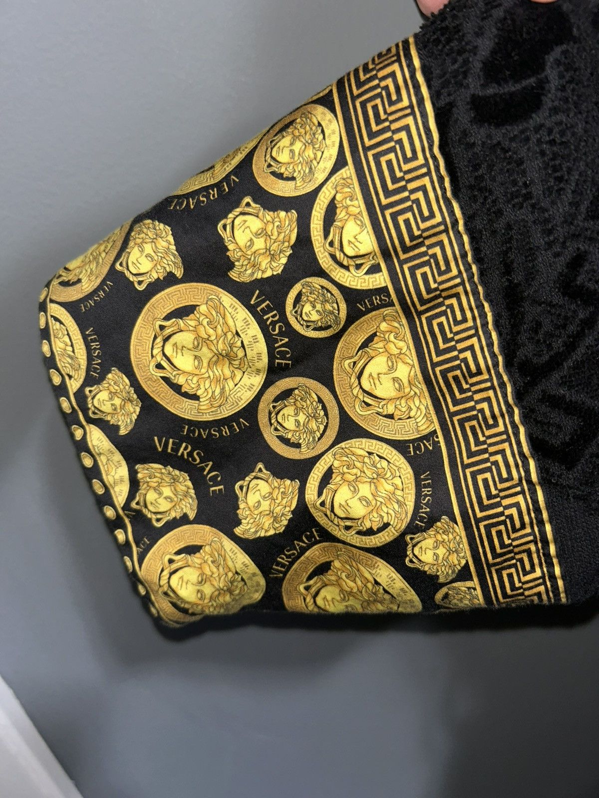 Versace Versace Medusa Amplified Black Cotton Bathrobe Unisex XL Size ONE SIZE - 11 Thumbnail
