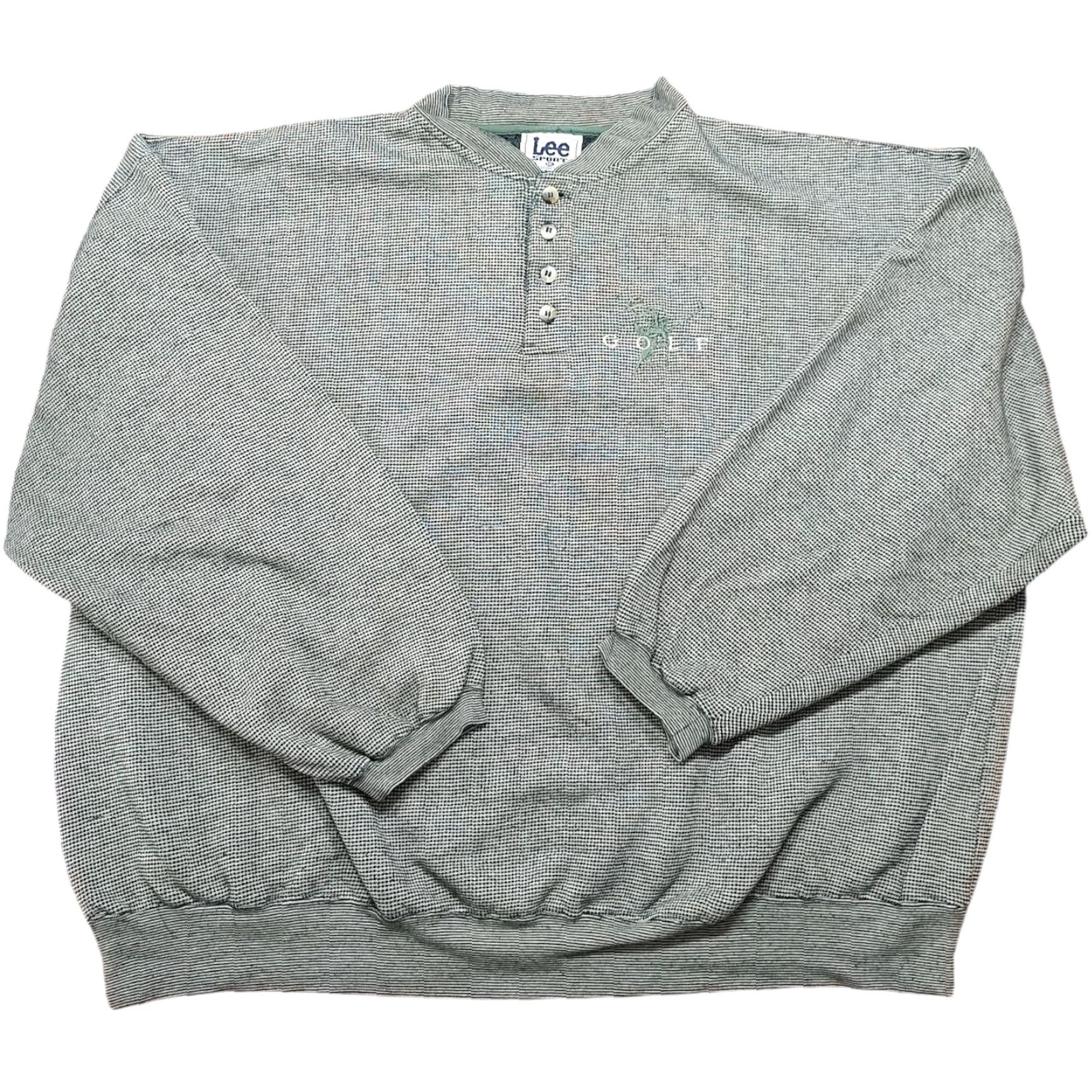 Lee VINTAGE Lee Sport Henley Sweatshirt 2XL Green Embroidered Logo Baseball Football Golf USA 90s Unisex Adults Mens Womens Size US XXL / EU 58 / 5 - 2 Thumbnail