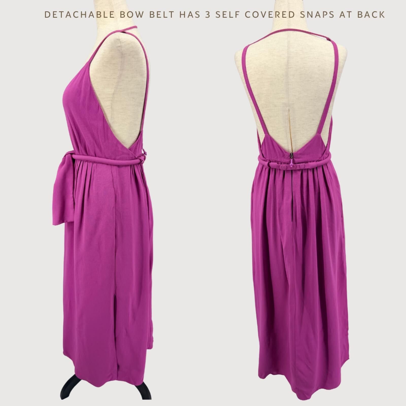 Other Cris Barros Bow Waist Maxi Dress Fuchsia 36 Size M / US 6-8 / IT 42-44 - 3 Thumbnail